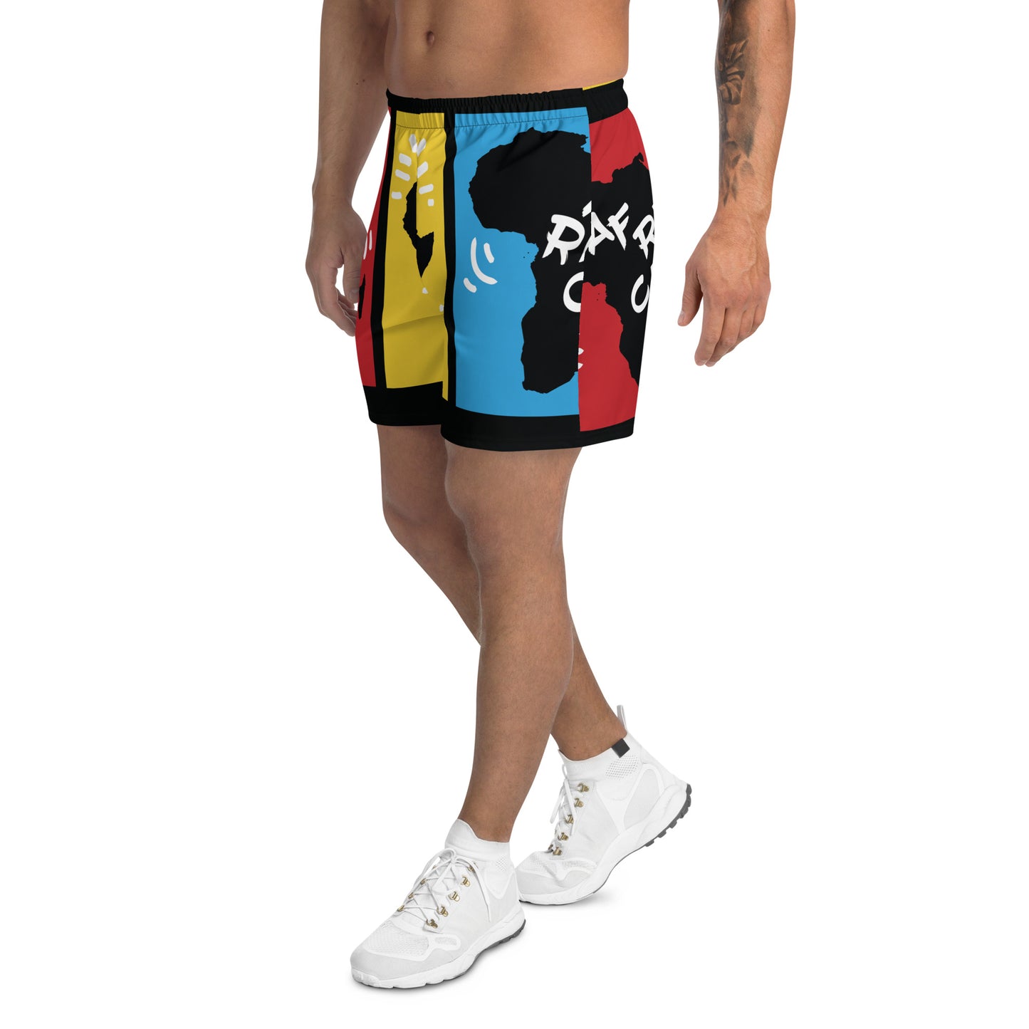 AFRICA PRIMARY All-Over Print Unisex Athletic Long Shorts