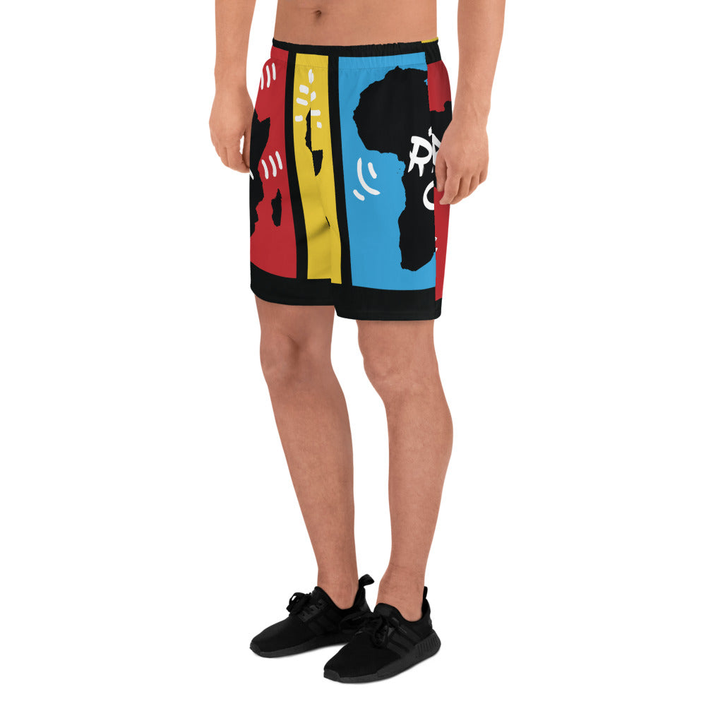 AFRICA PRIMARY All-Over Print Unisex Athletic Long Shorts