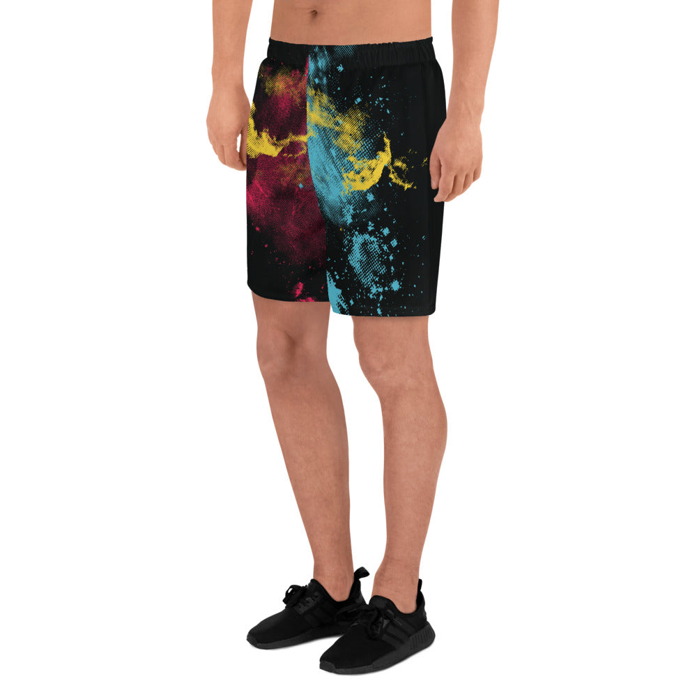 STARBURST All-Over Print Unisex Athletic Long Shorts (Midnight)