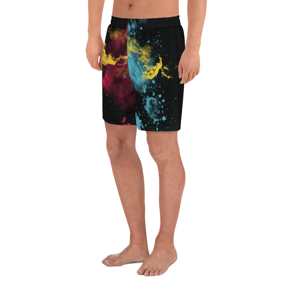 STARBURST All-Over Print Unisex Athletic Long Shorts (Midnight)