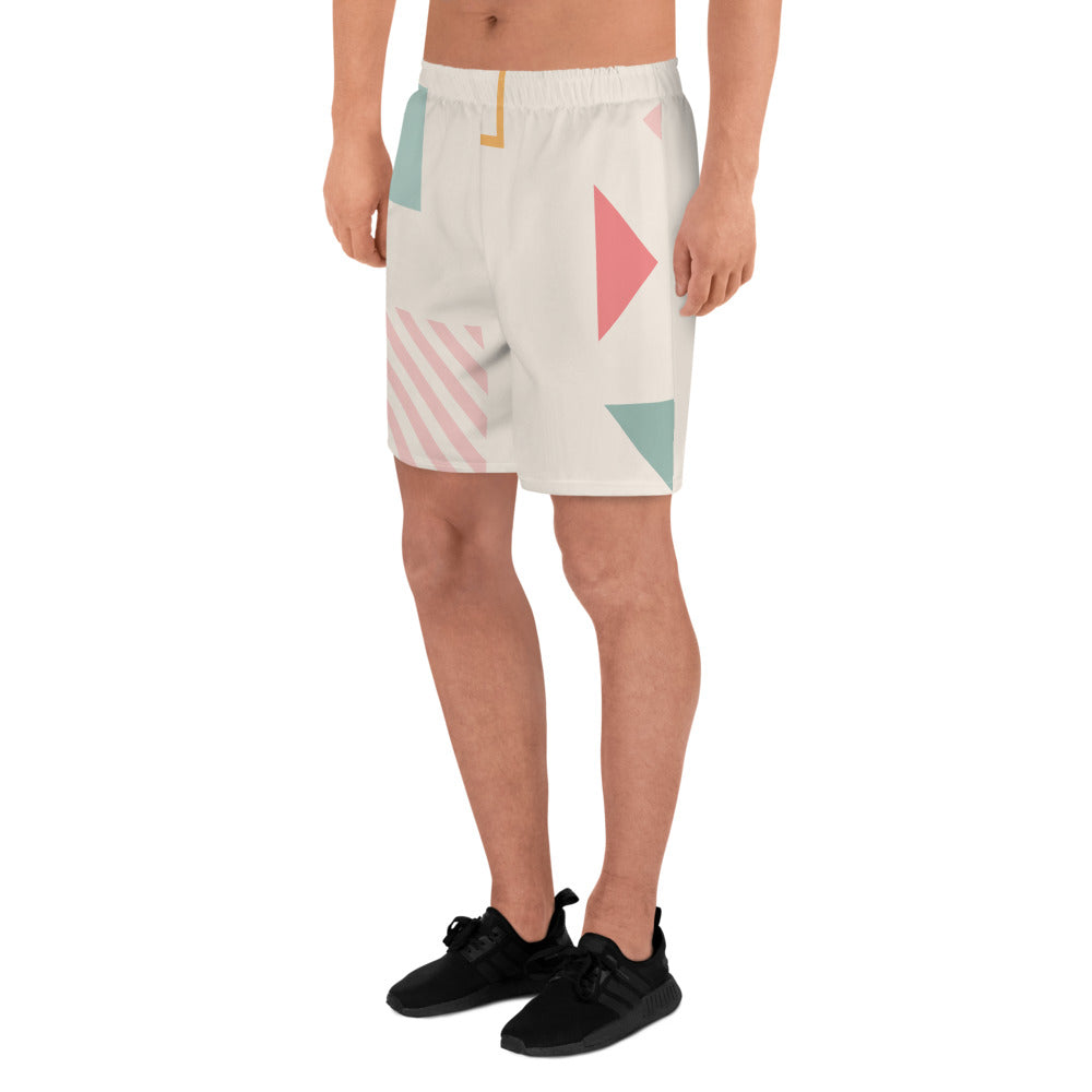 UNIQUE All-Over Print Unisex Athletic Long Shorts (Cream)