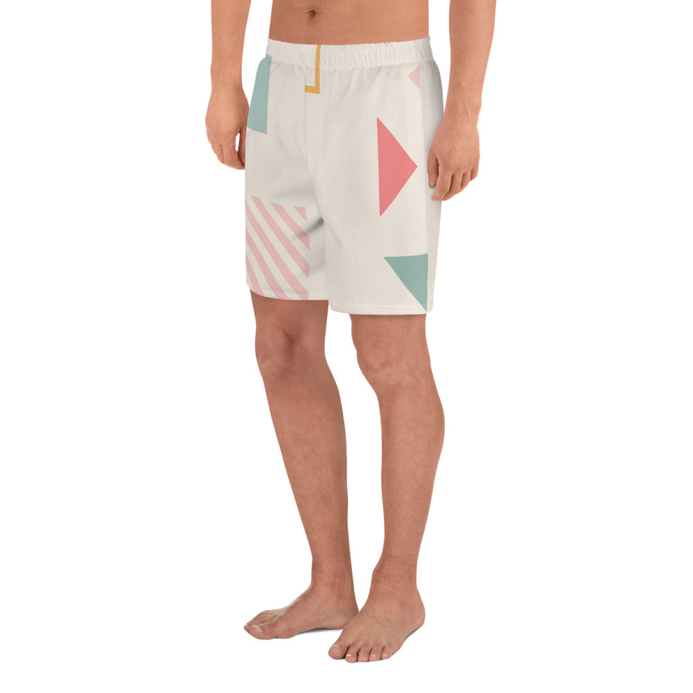 UNIQUE All-Over Print Unisex Athletic Long Shorts (Cream)