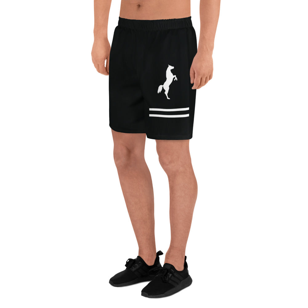 ELEVATE All-Over Print Unisex Athletic Long Shorts (Black)