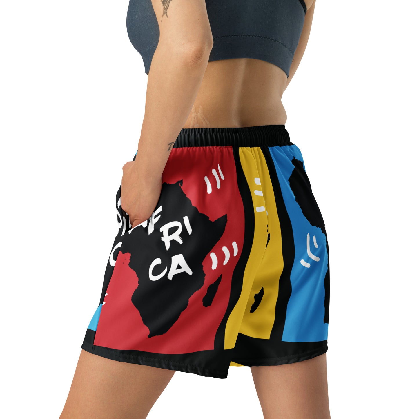 AFRICA PRIMARY All-Over Print Unisex Athletic Long Shorts