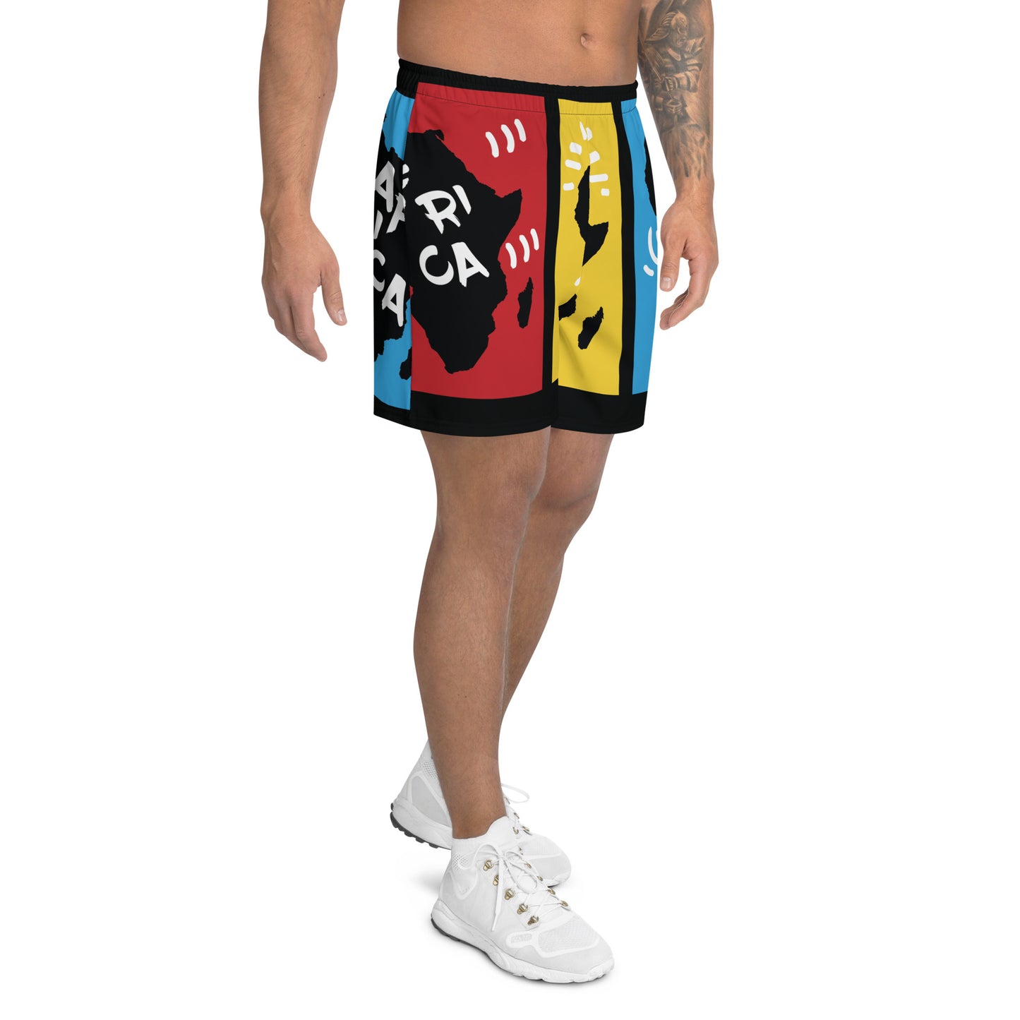 AFRICA PRIMARY All-Over Print Unisex Athletic Long Shorts