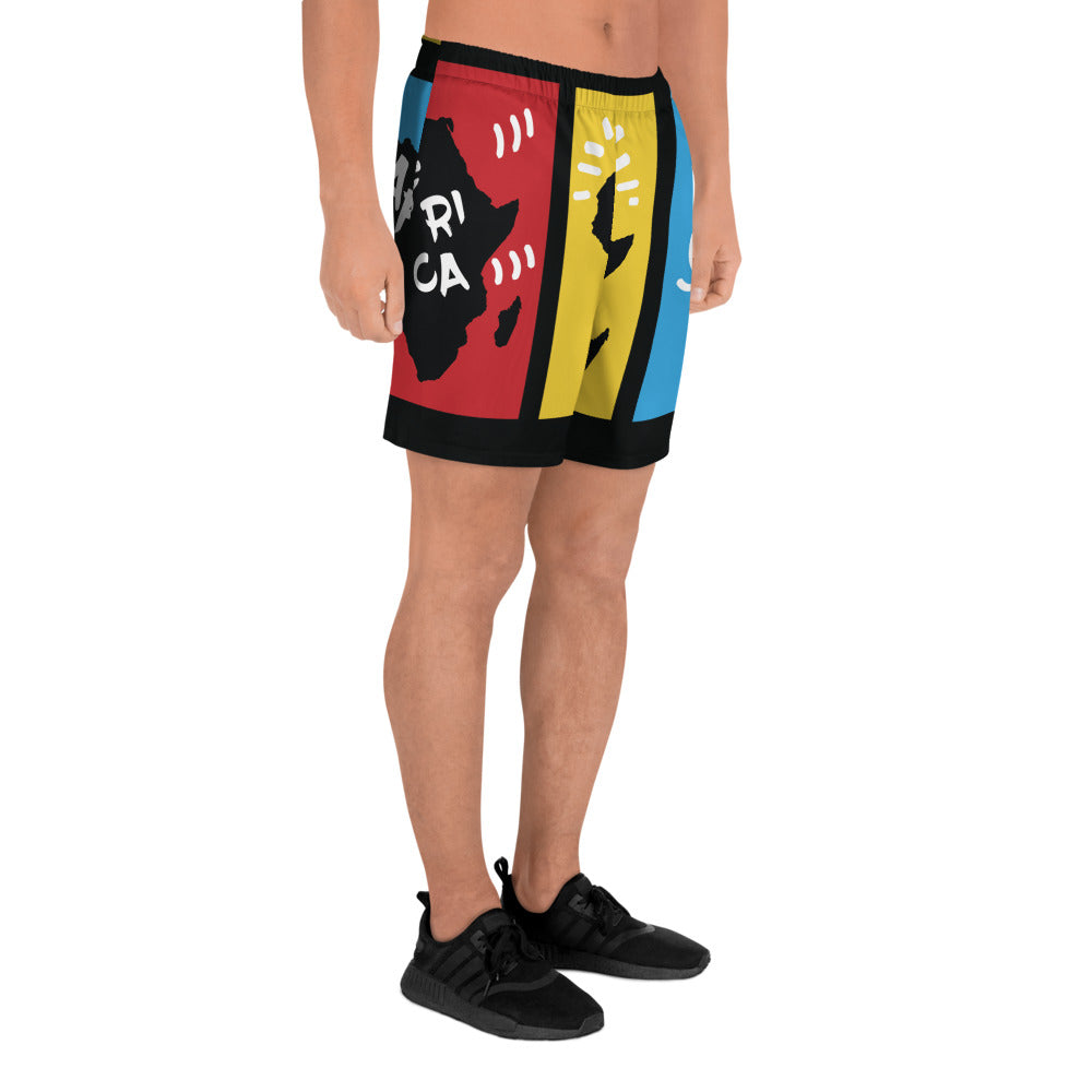 AFRICA PRIMARY All-Over Print Unisex Athletic Long Shorts