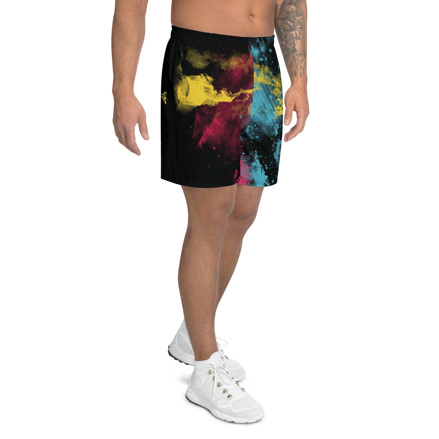 STARBURST All-Over Print Unisex Athletic Long Shorts (Midnight)