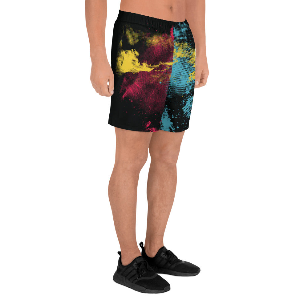 STARBURST All-Over Print Unisex Athletic Long Shorts (Midnight)