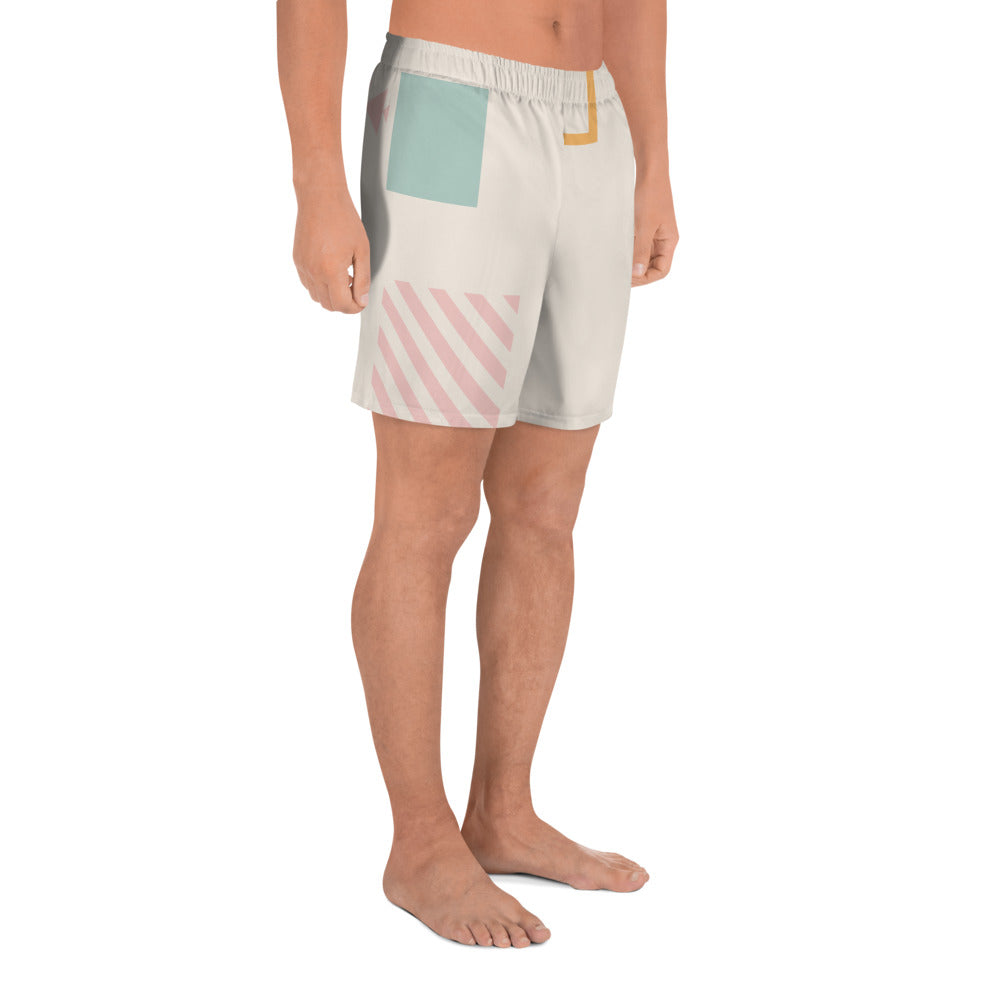 UNIQUE All-Over Print Unisex Athletic Long Shorts (Cream)