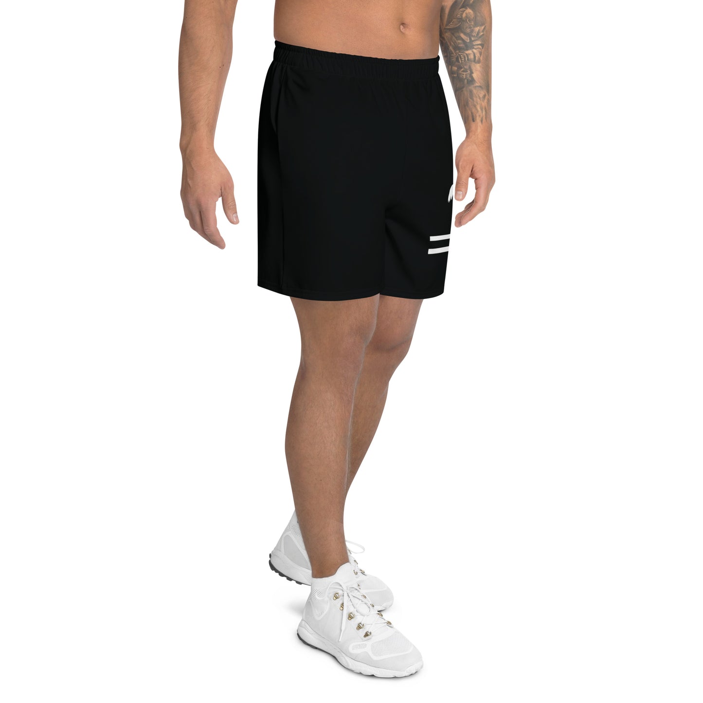 ELEVATE All-Over Print Unisex Athletic Long Shorts (Black)