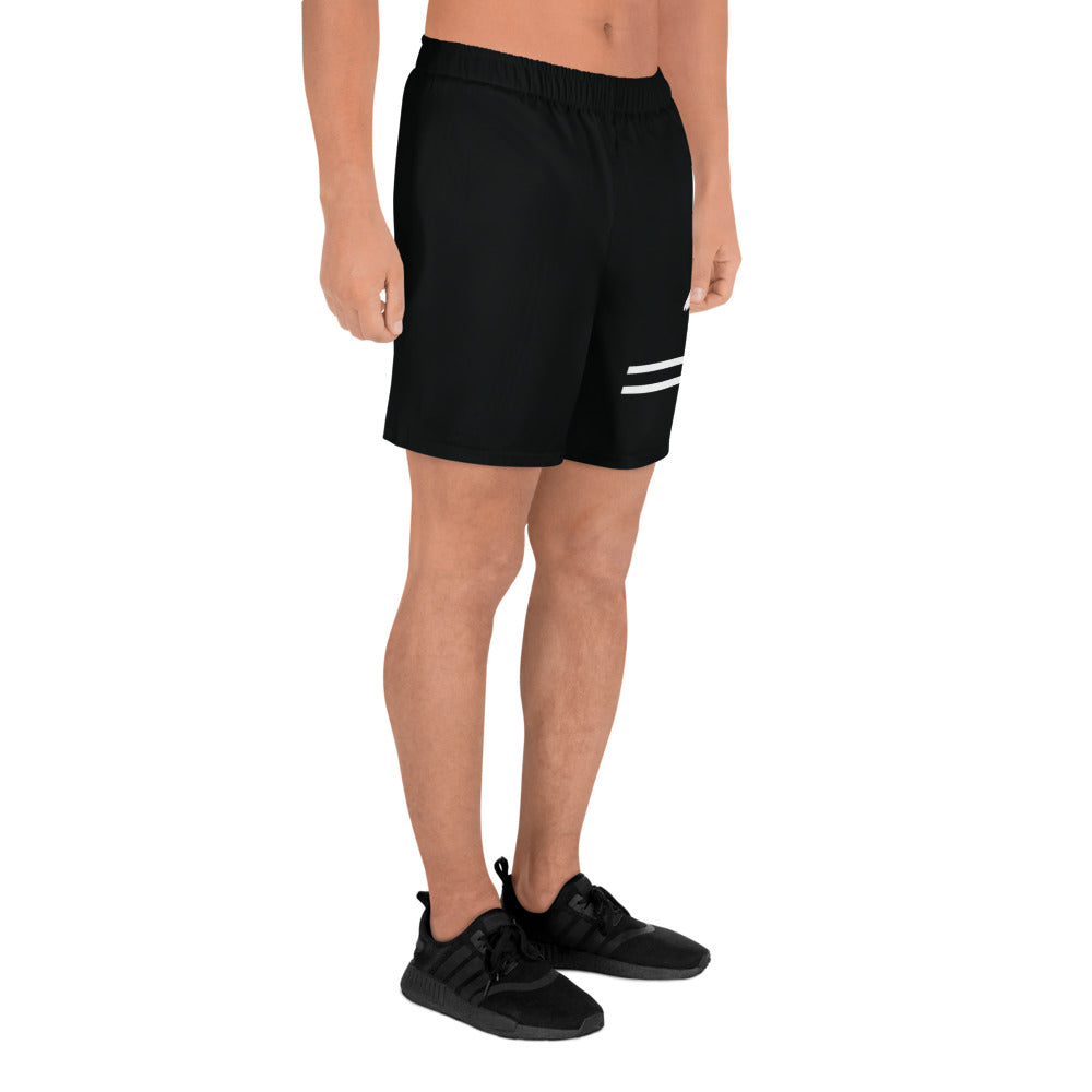 ELEVATE All-Over Print Unisex Athletic Long Shorts (Black)