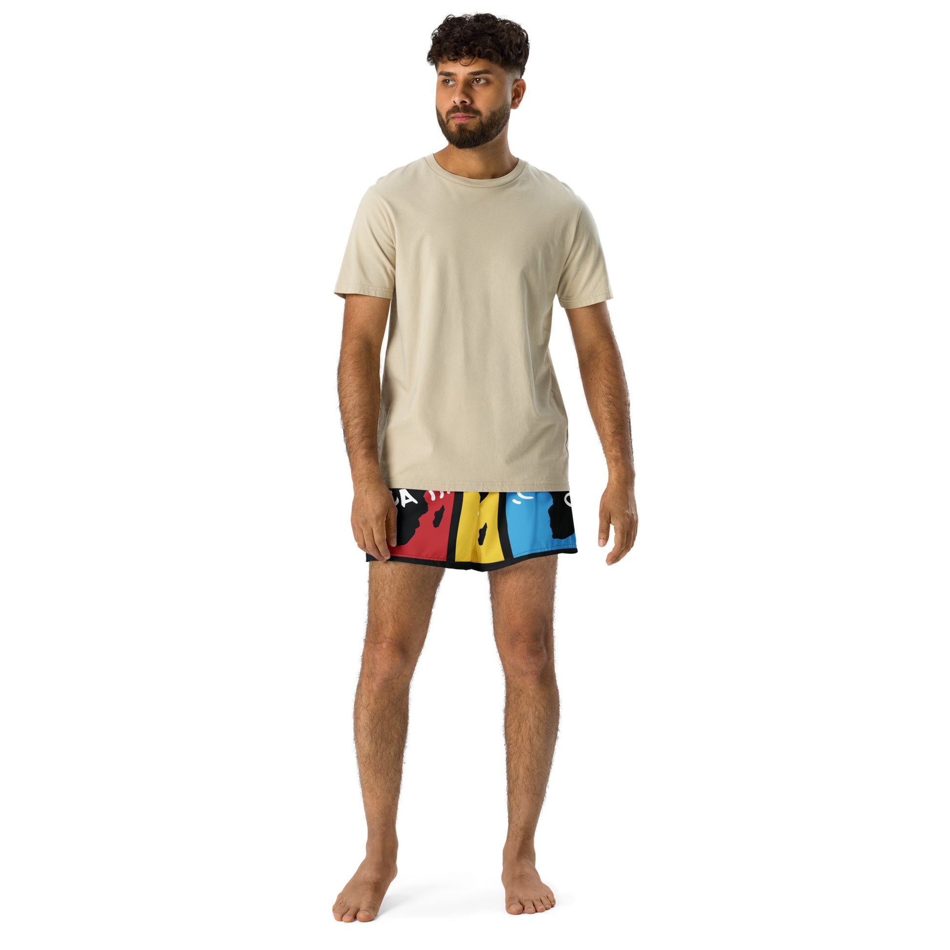 AFRICA PRIMARY All-Over Print Unisex Athletic Shorts - SOULSKY
