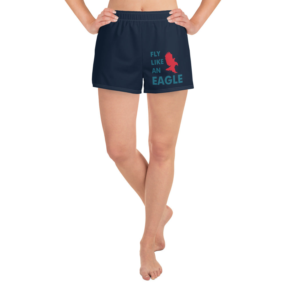 FLY LIKE AN EAGLE All-Over Print Unisex Athletic Shorts - SOULSKY