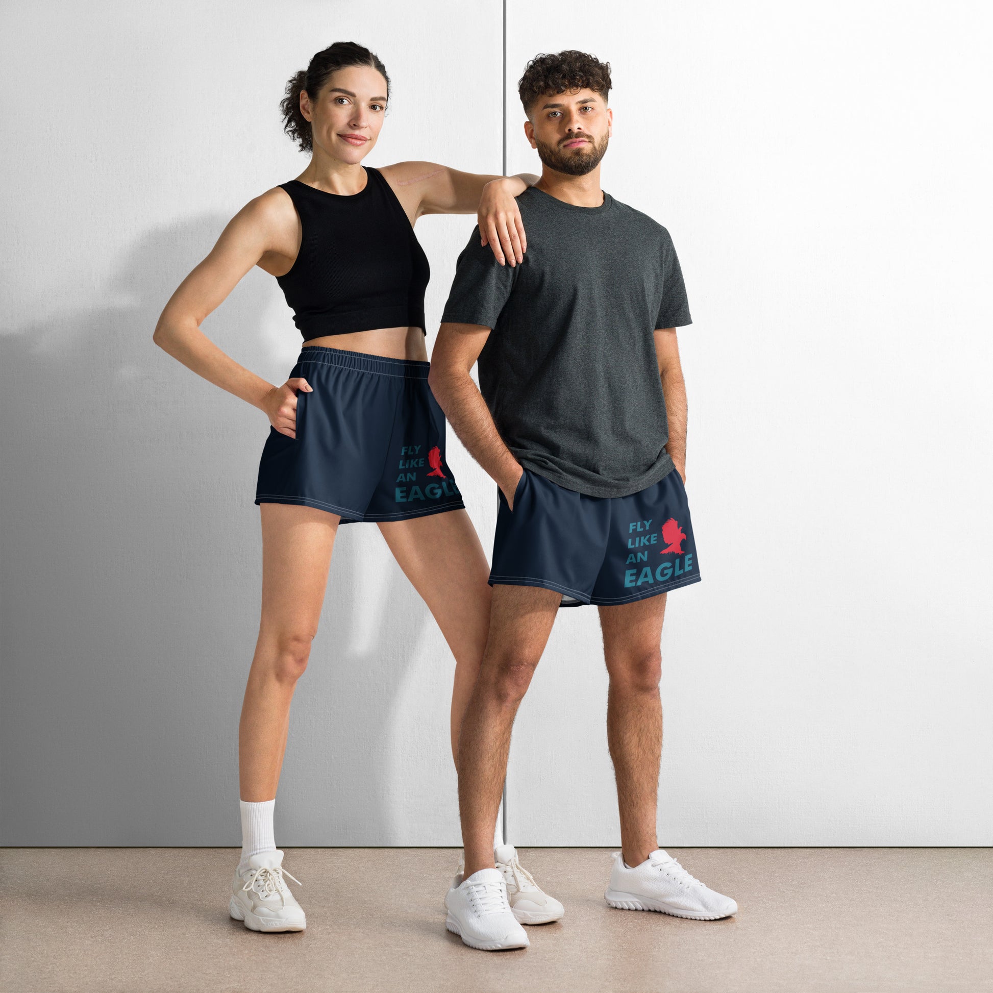 FLY LIKE AN EAGLE All-Over Print Unisex Athletic Shorts - SOULSKY