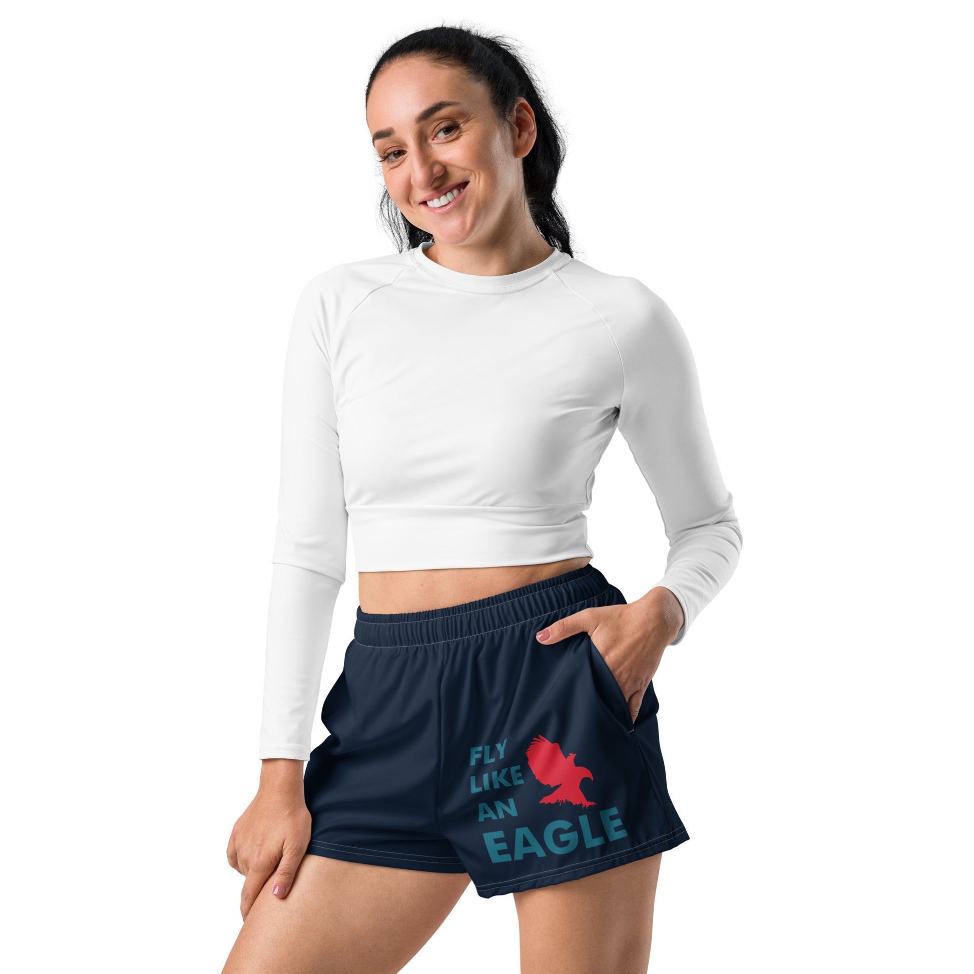 FLY LIKE AN EAGLE All-Over Print Unisex Athletic Shorts - SOULSKY