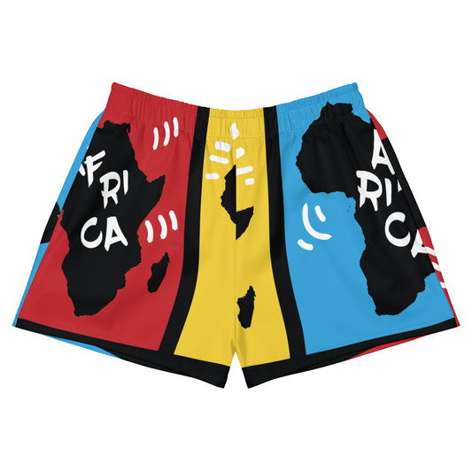 AFRICA PRIMARY All-Over Print Unisex Athletic Shorts - SOULSKY
