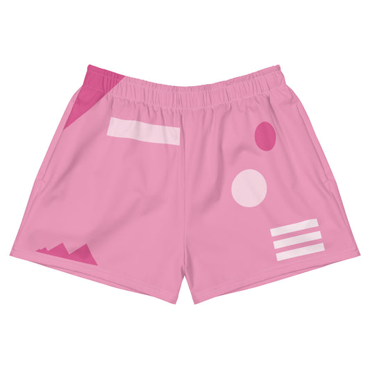 TIMELESS All-Over Print Unisex Athletic Shorts (Pink) - SOULSKY
