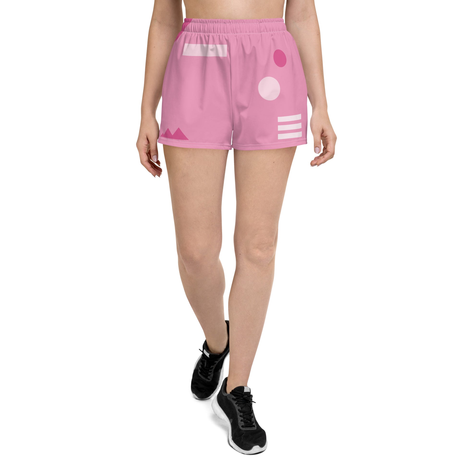 TIMELESS All-Over Print Unisex Athletic Shorts (Pink) - SOULSKY