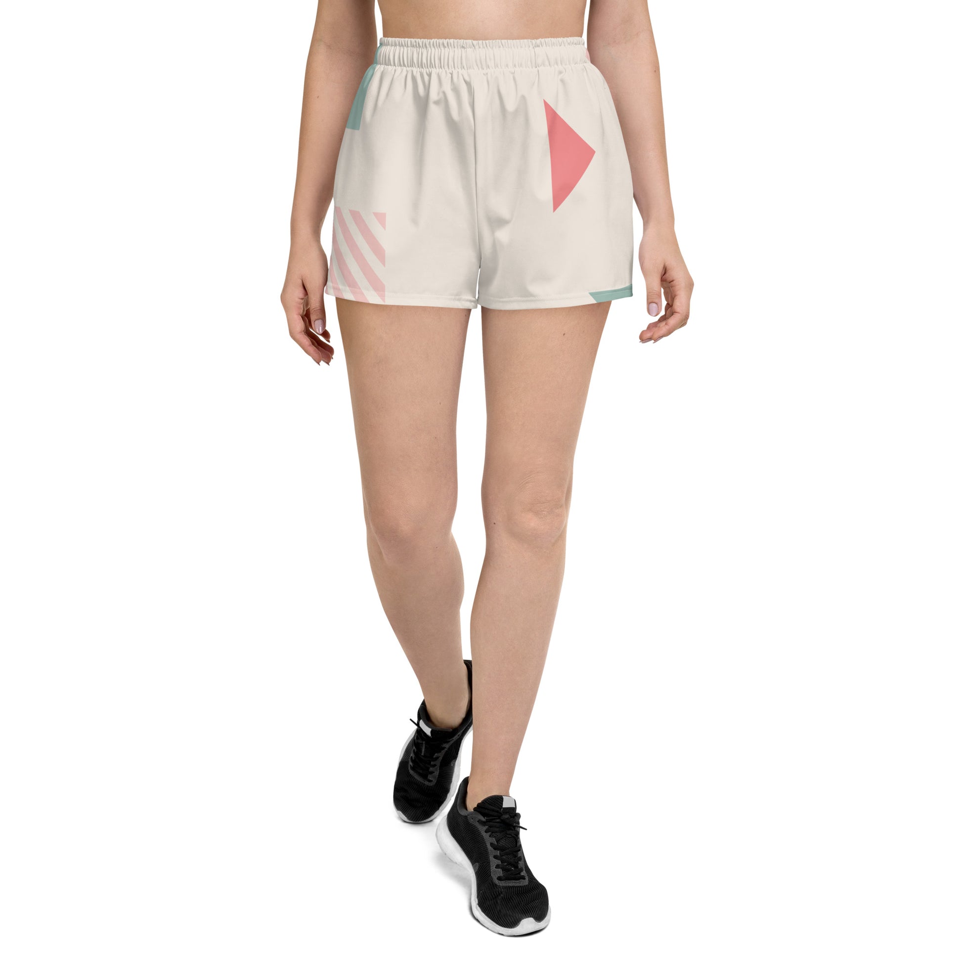 UNIQUE All-Over Print Unisex Athletic Shorts (Cream) - SOULSKY