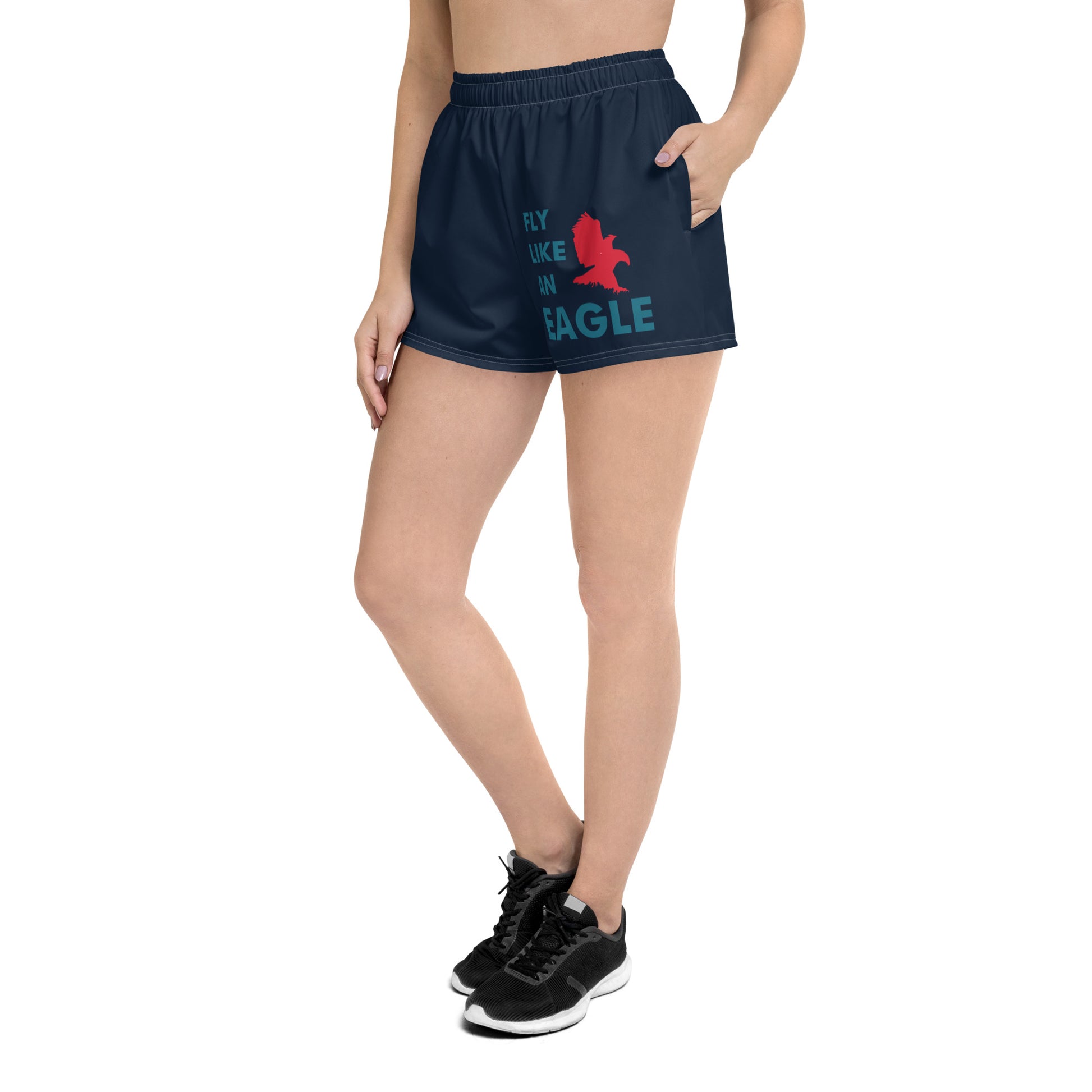 FLY LIKE AN EAGLE All-Over Print Unisex Athletic Shorts - SOULSKY