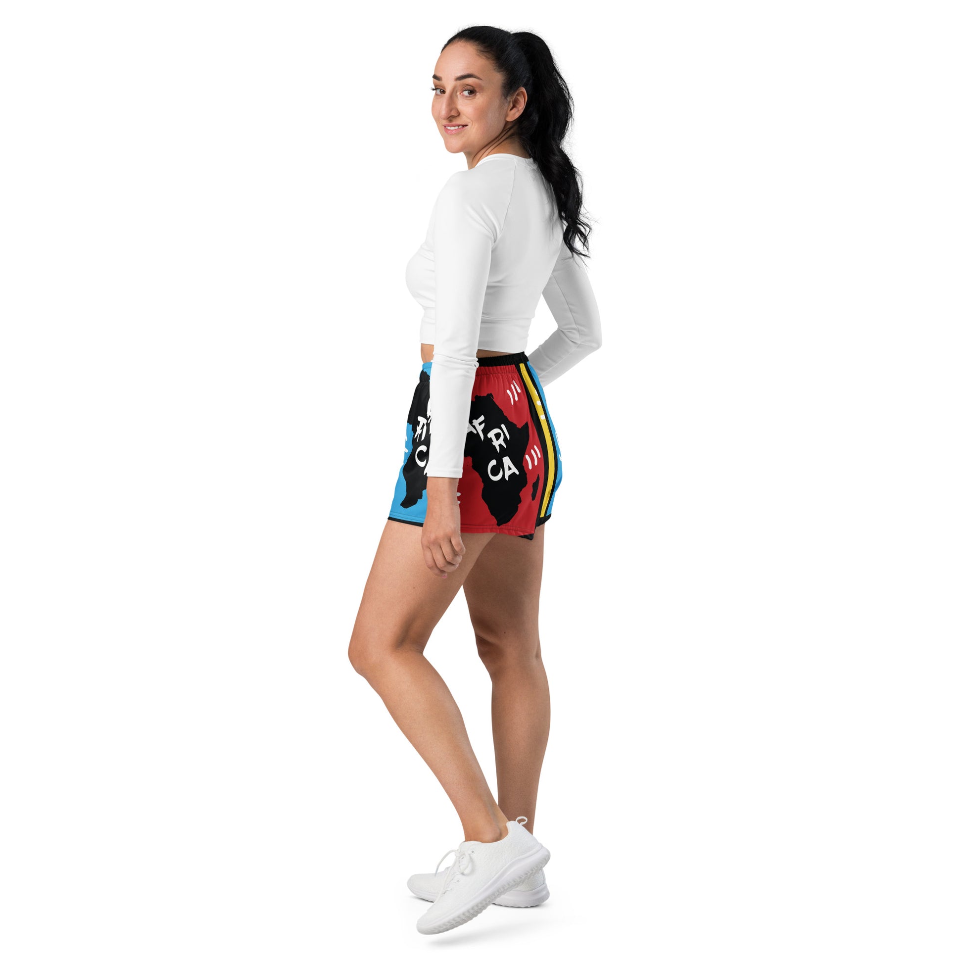 AFRICA PRIMARY All-Over Print Unisex Athletic Shorts - SOULSKY