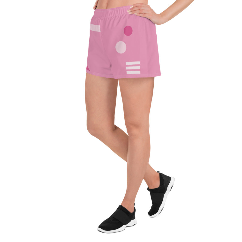 TIMELESS All-Over Print Unisex Athletic Shorts (Pink) - SOULSKY