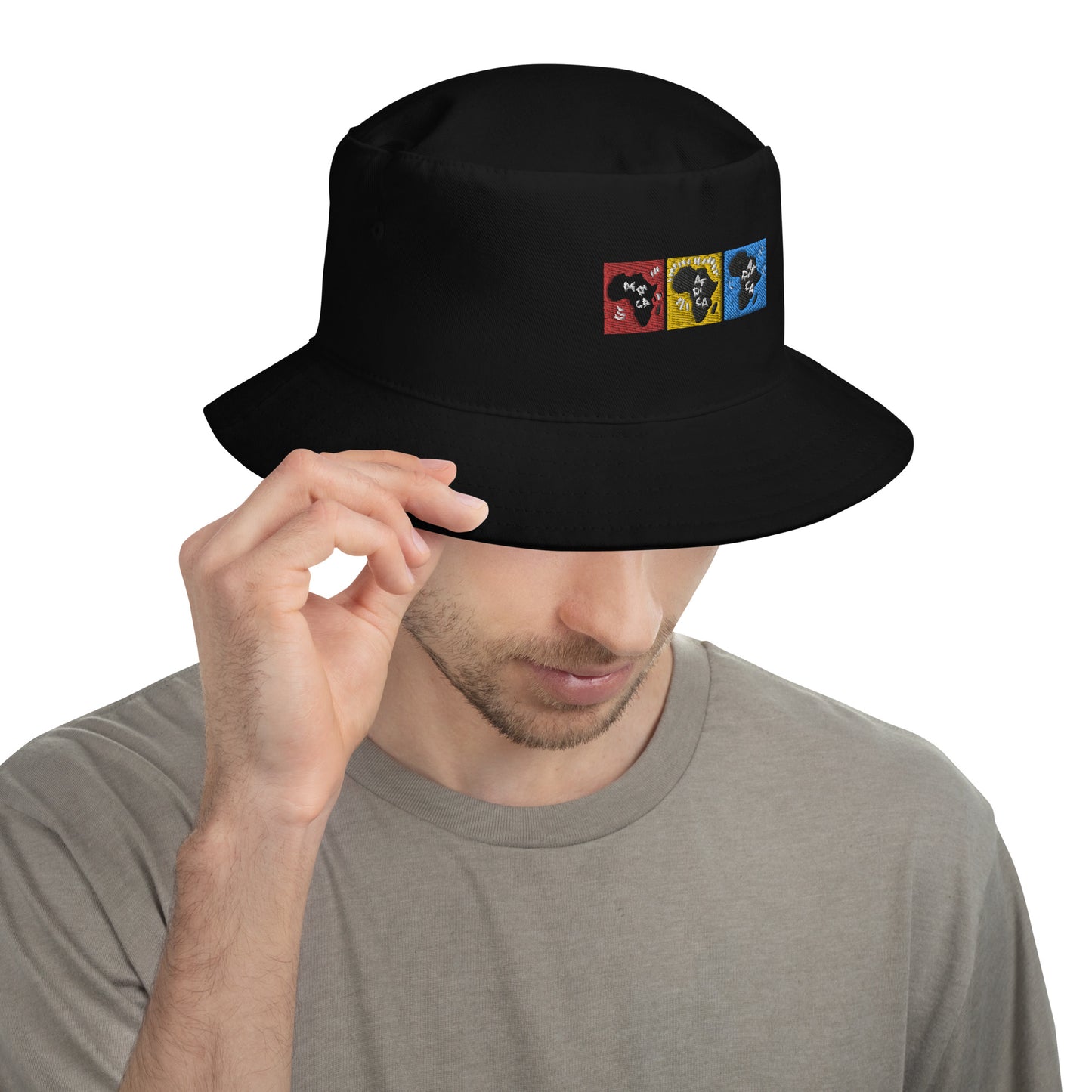 AFRICA PRIMARY Bucket Hat (Black)