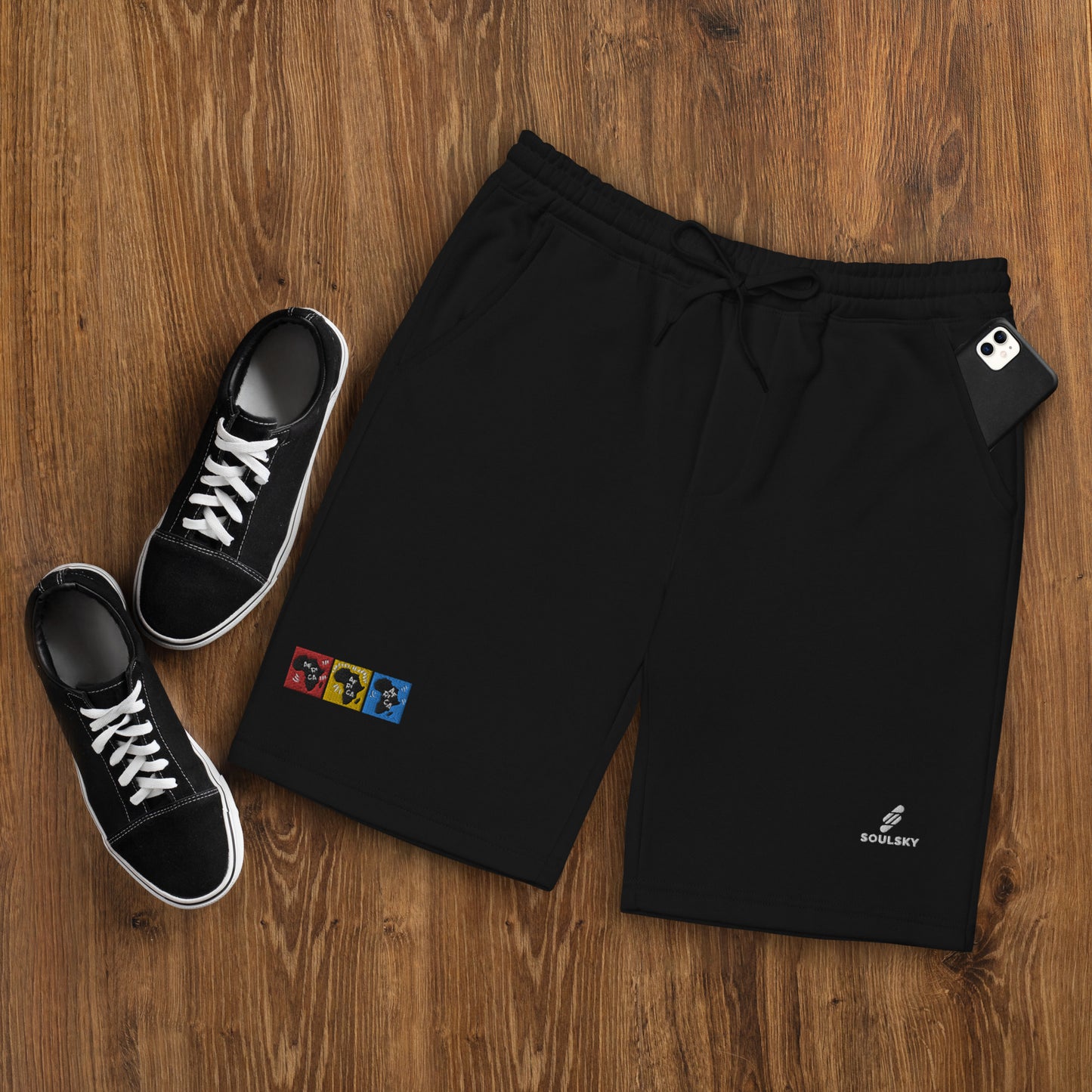 AFRICA PRIMARY Fleece Shorts (Black)