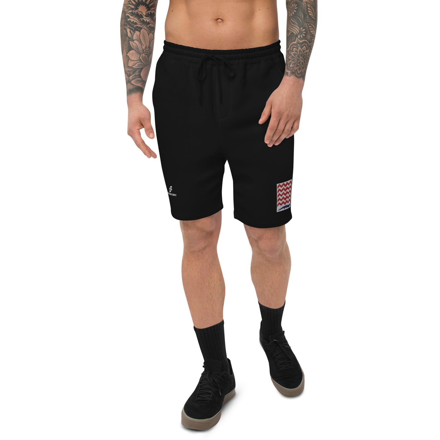 BE PATIENT Fleece Shorts (Black)