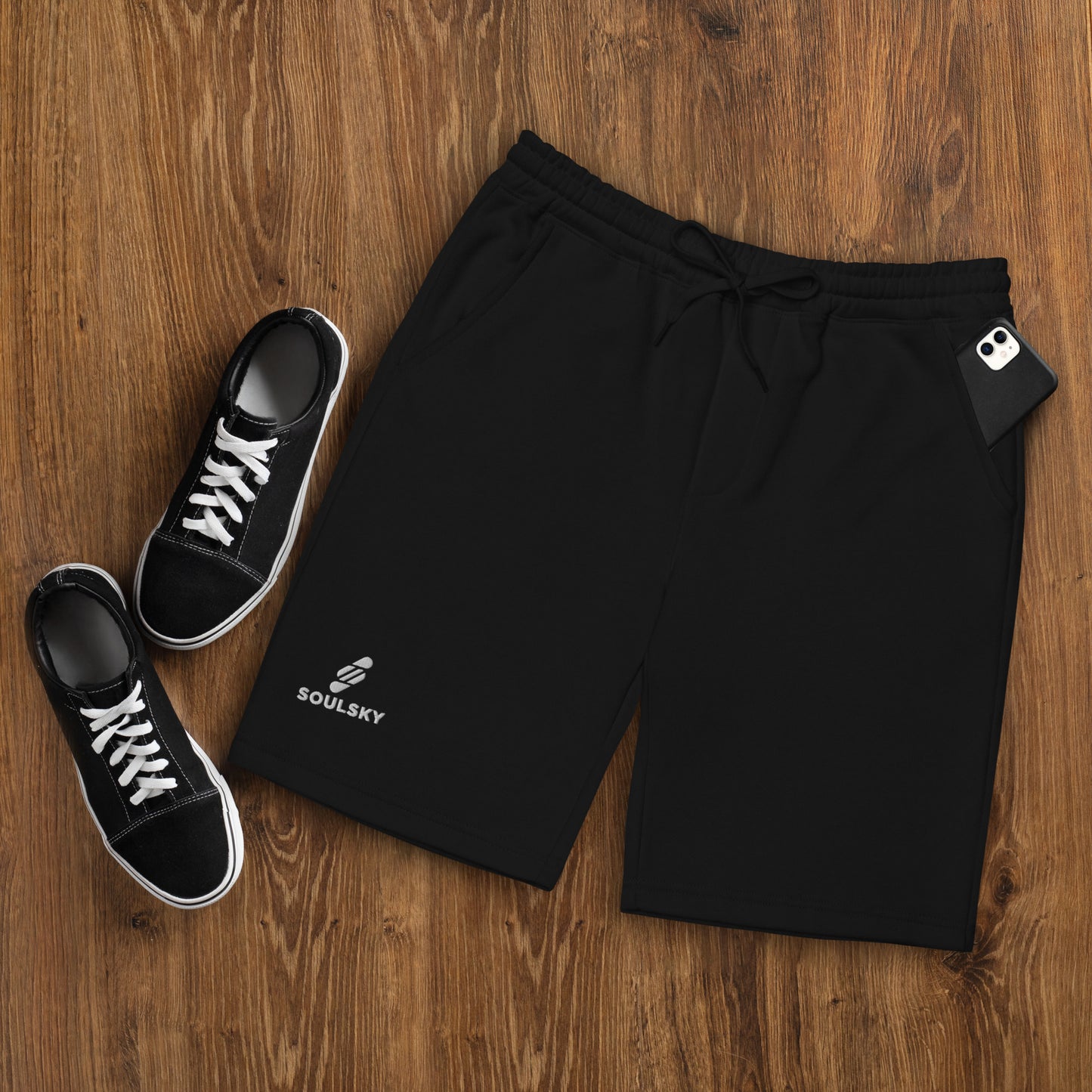 BLACK Men's Fleece Shorts