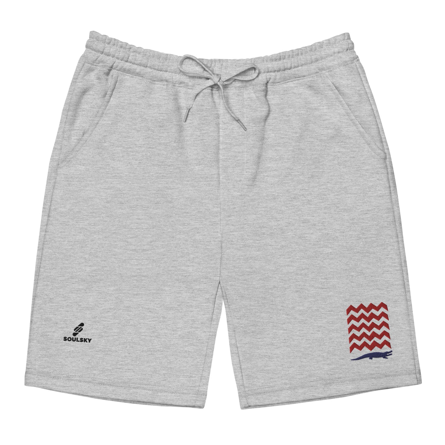 BE PATIENT Fleece Shorts (White and Gray)