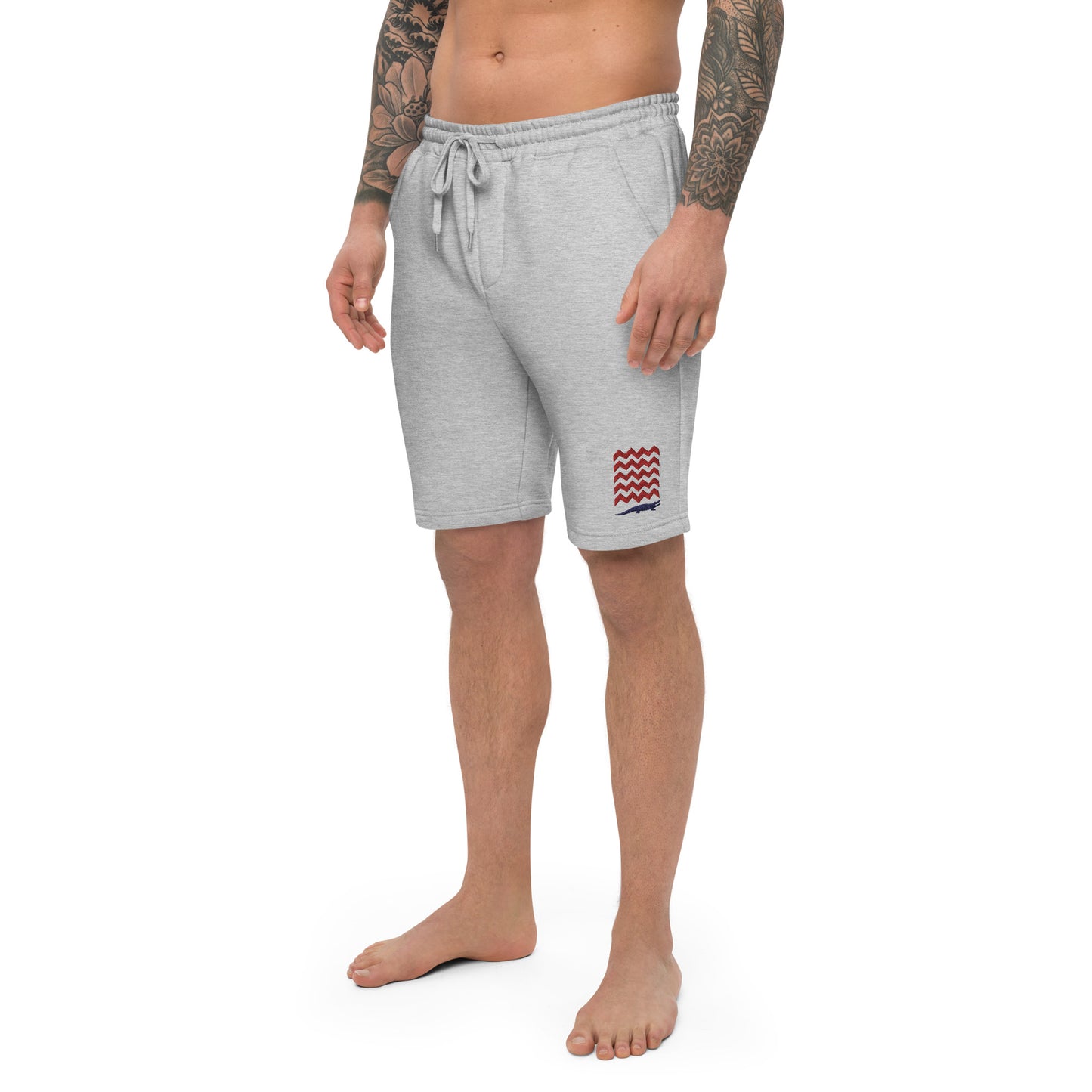 BE PATIENT Fleece Shorts (White and Gray)