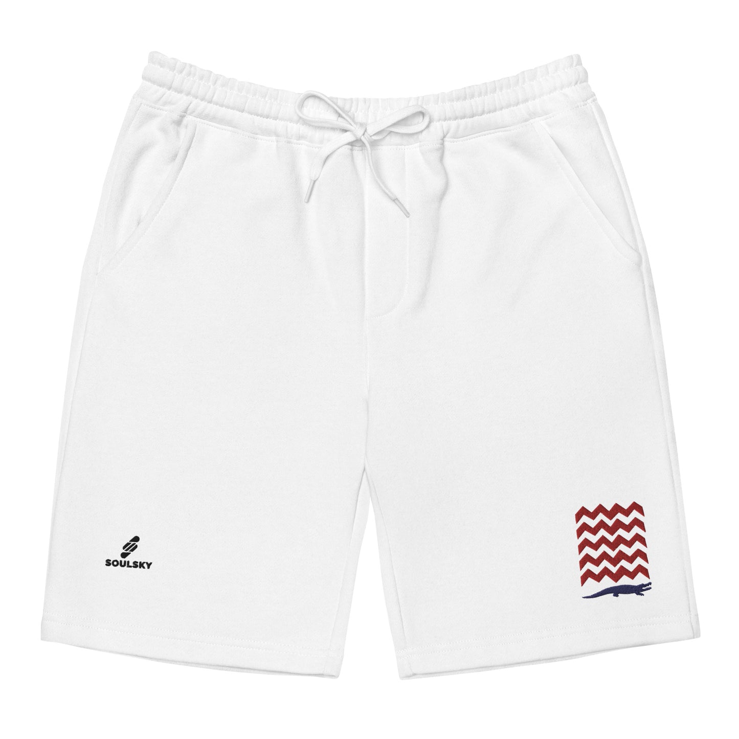 BE PATIENT Fleece Shorts (White and Gray)