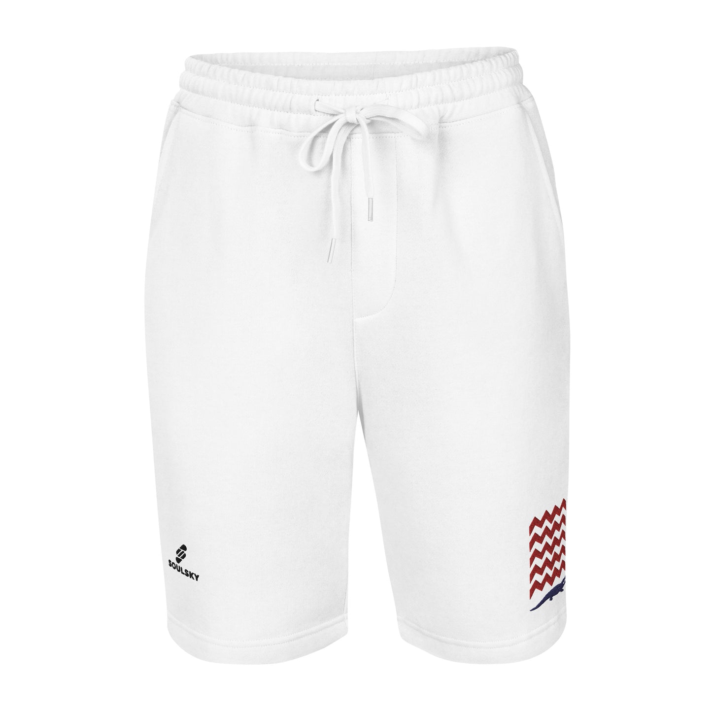 BE PATIENT Fleece Shorts (White and Gray)