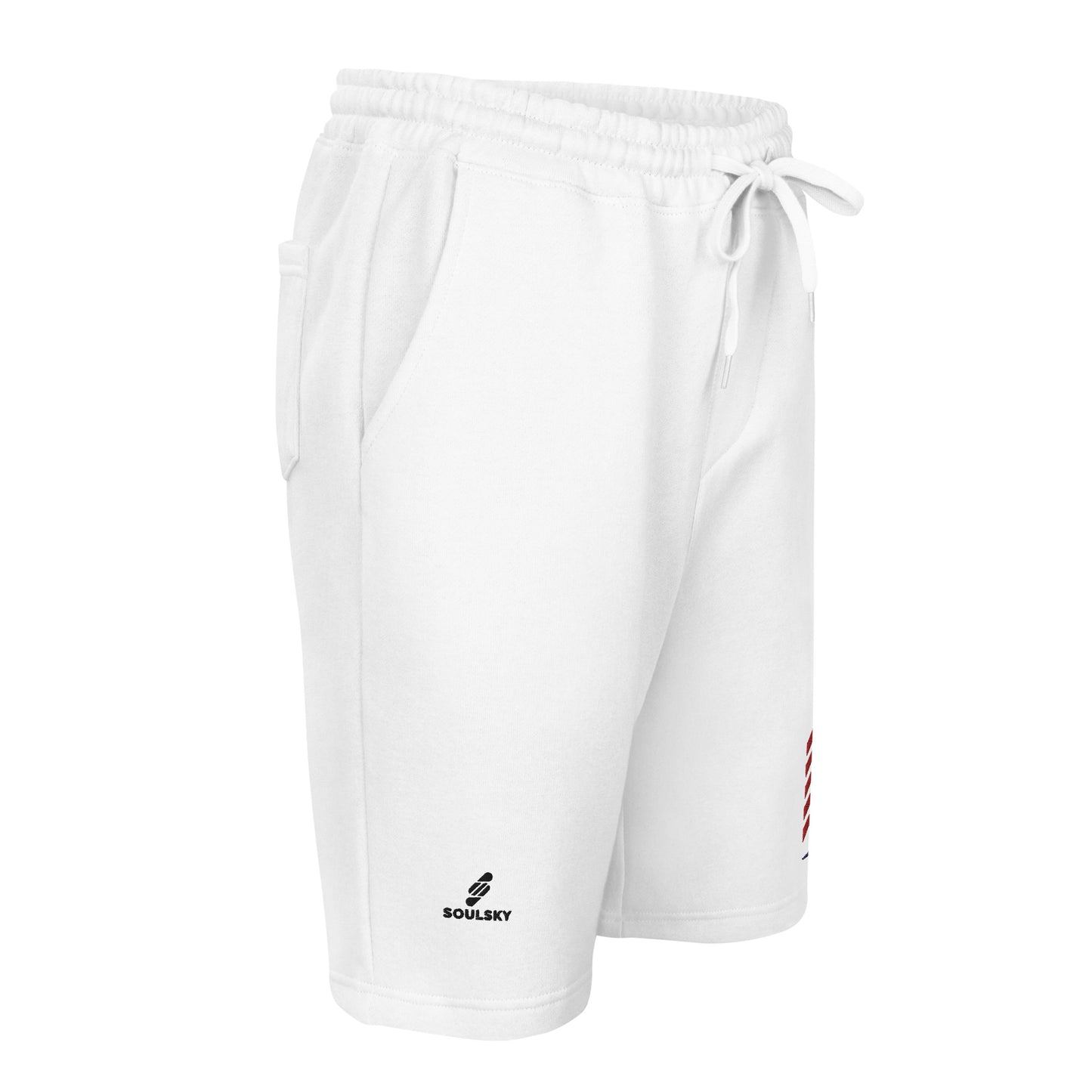 BE PATIENT Fleece Shorts (White and Gray)