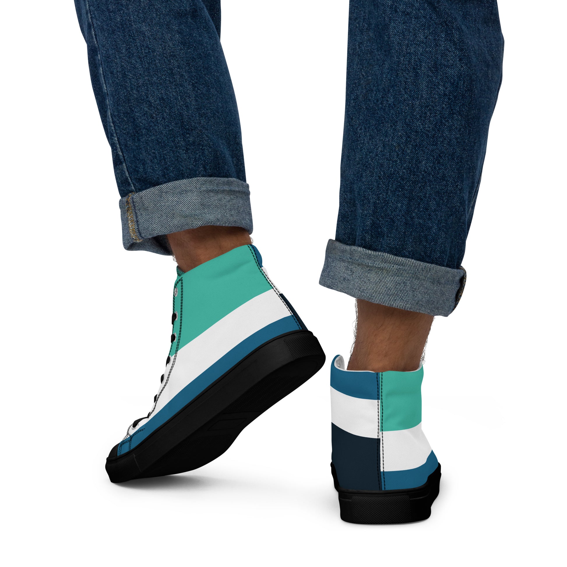 OCEAN DEPTHS Men’s High Top Canvas Shoes - SOULSKY