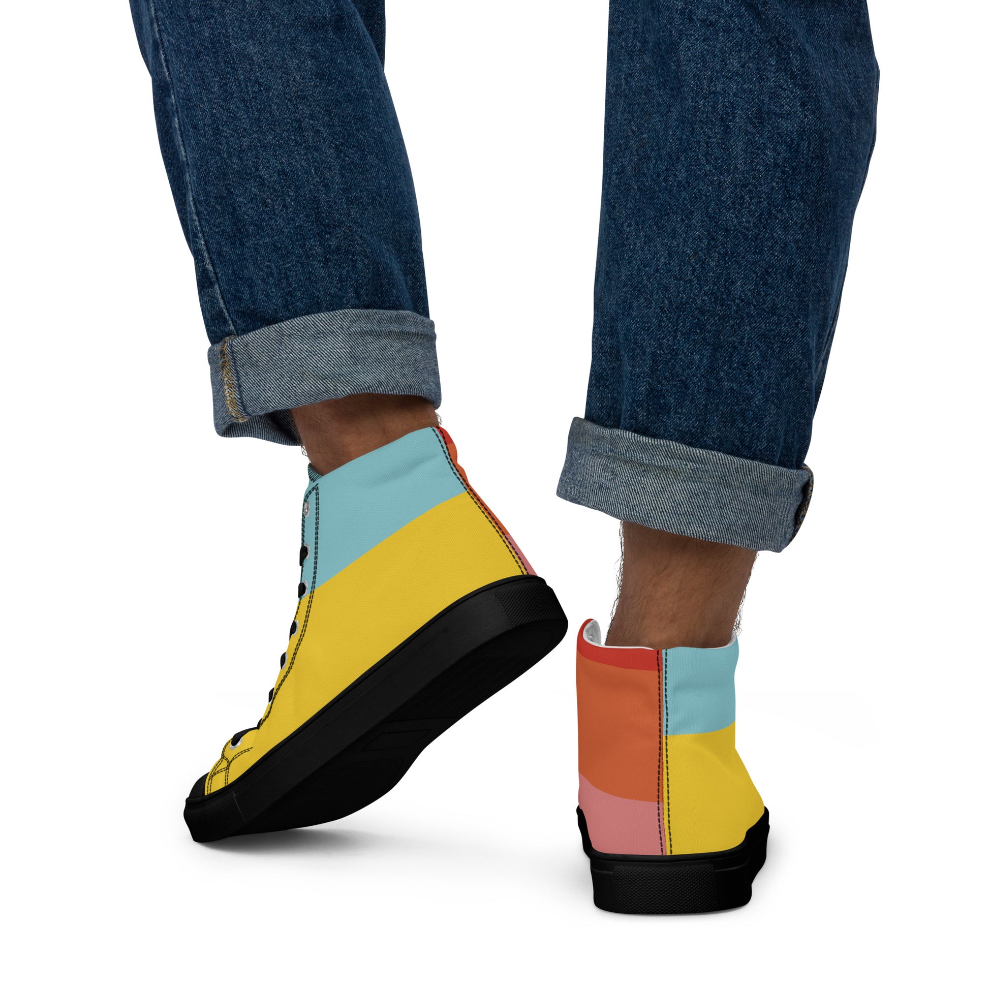 COLORFUL Men’s High Top Canvas Shoes - SOULSKY