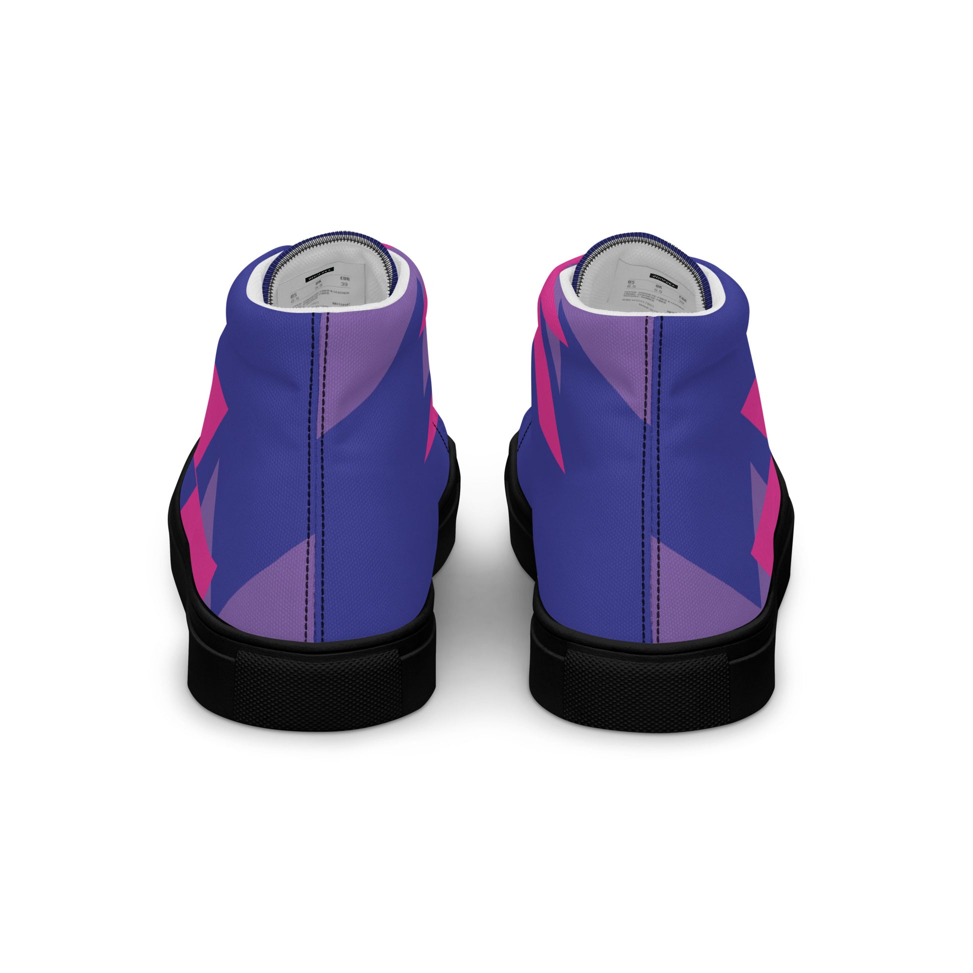 BE BRAVE Men’s High Top Canvas Shoes (Purple, Pink) - SOULSKY