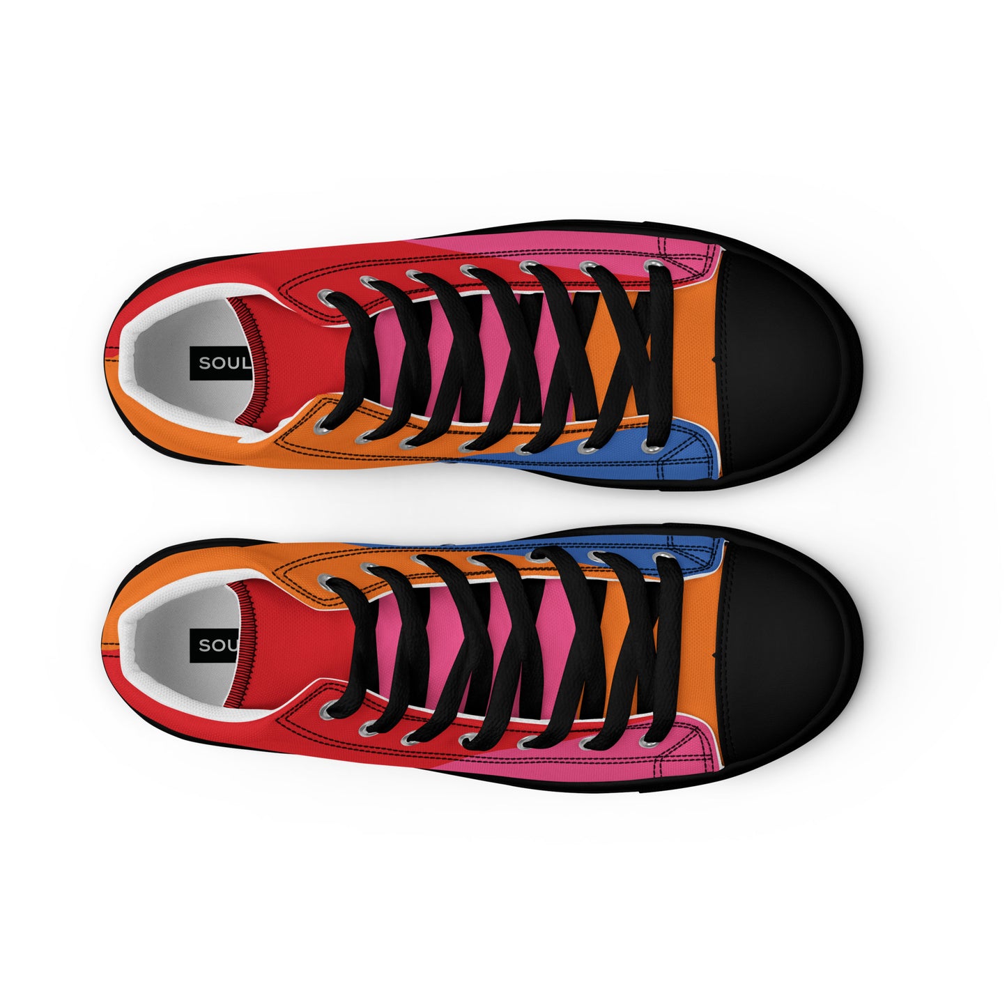 COLORFUL Men’s High Top Canvas Shoes (80's Flow)