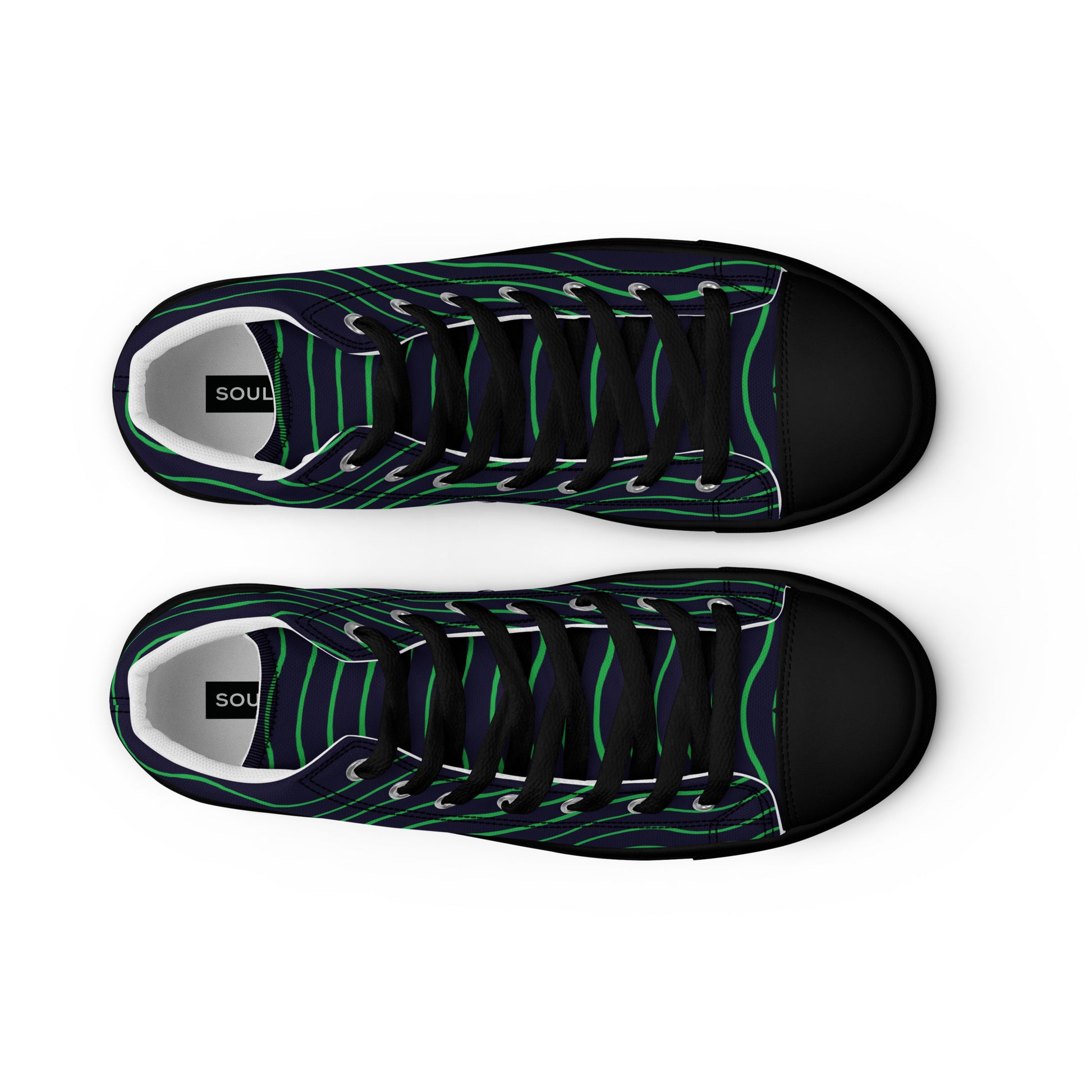 BE LIKE WATER Men’s High Top Canvas Shoes - SOULSKY