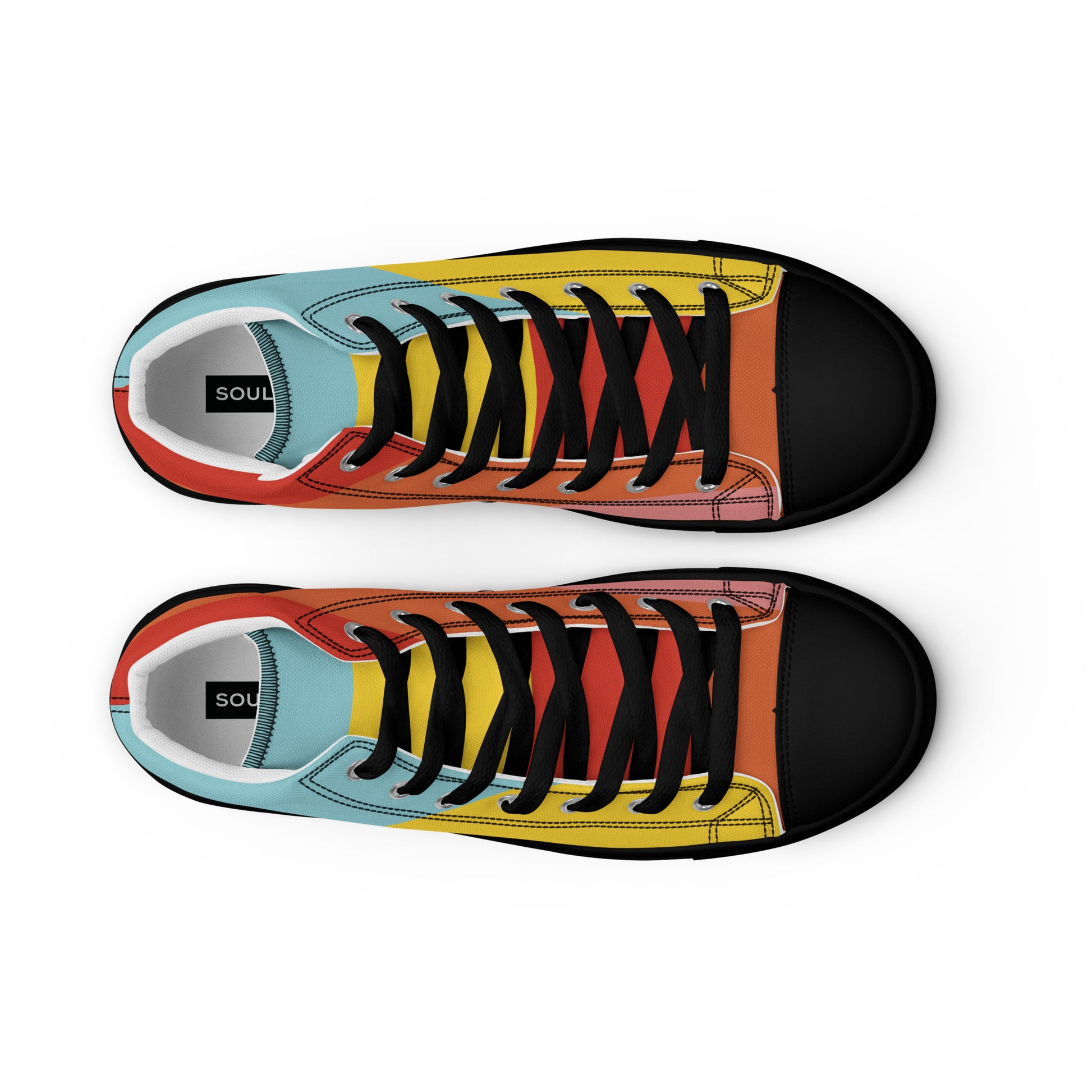 COLORFUL Men’s High Top Canvas Shoes - SOULSKY