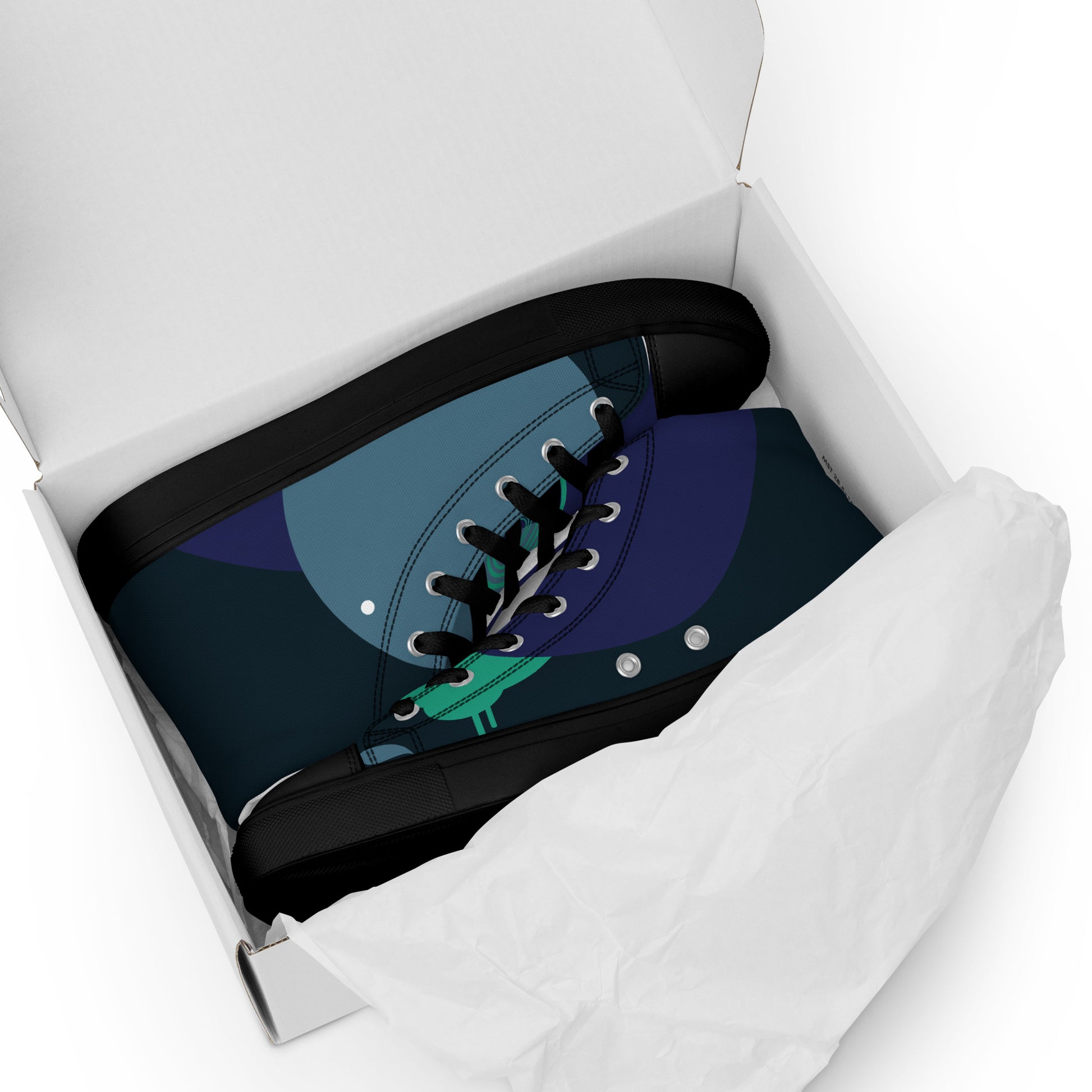 ARTIST Men’s High Top Canvas Shoes (Blue Tones) - SOULSKY