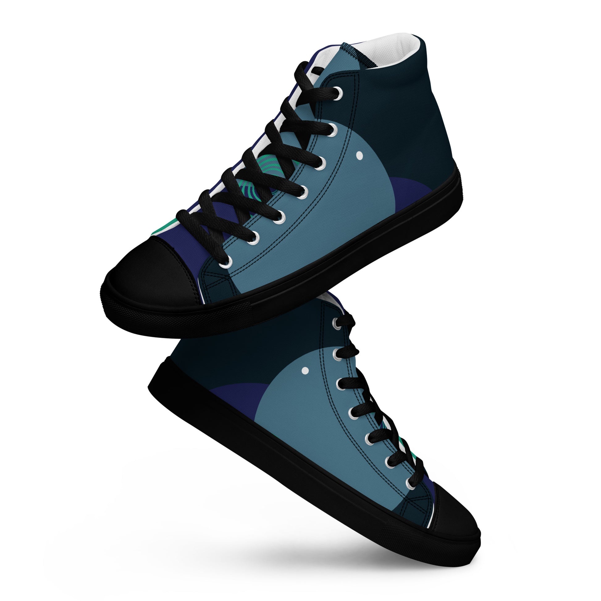ARTIST Men’s High Top Canvas Shoes (Blue Tones) - SOULSKY