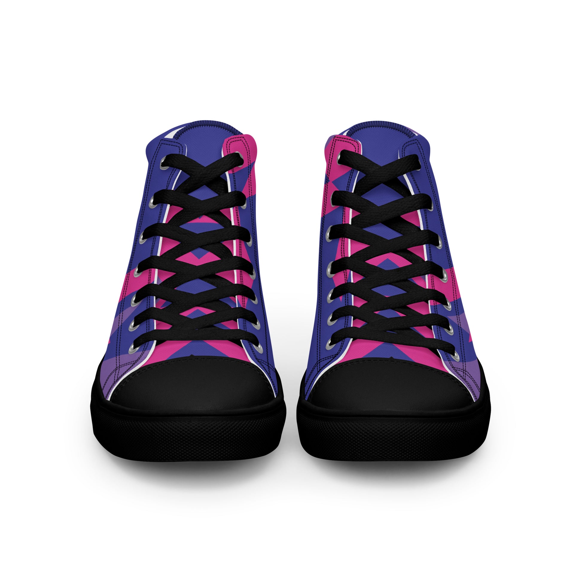 BE BRAVE Men’s High Top Canvas Shoes (Purple, Pink) - SOULSKY
