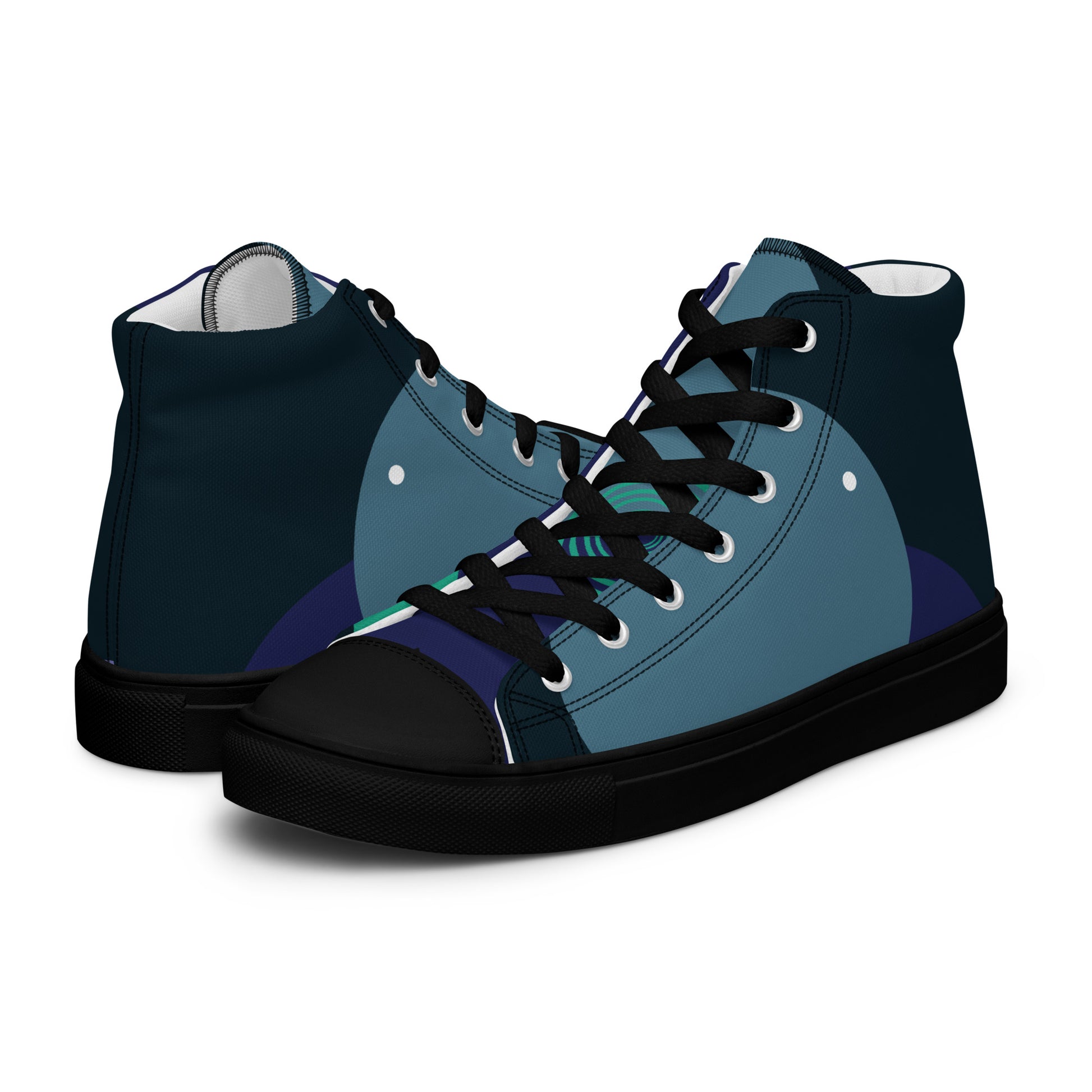 ARTIST Men’s High Top Canvas Shoes (Blue Tones) - SOULSKY