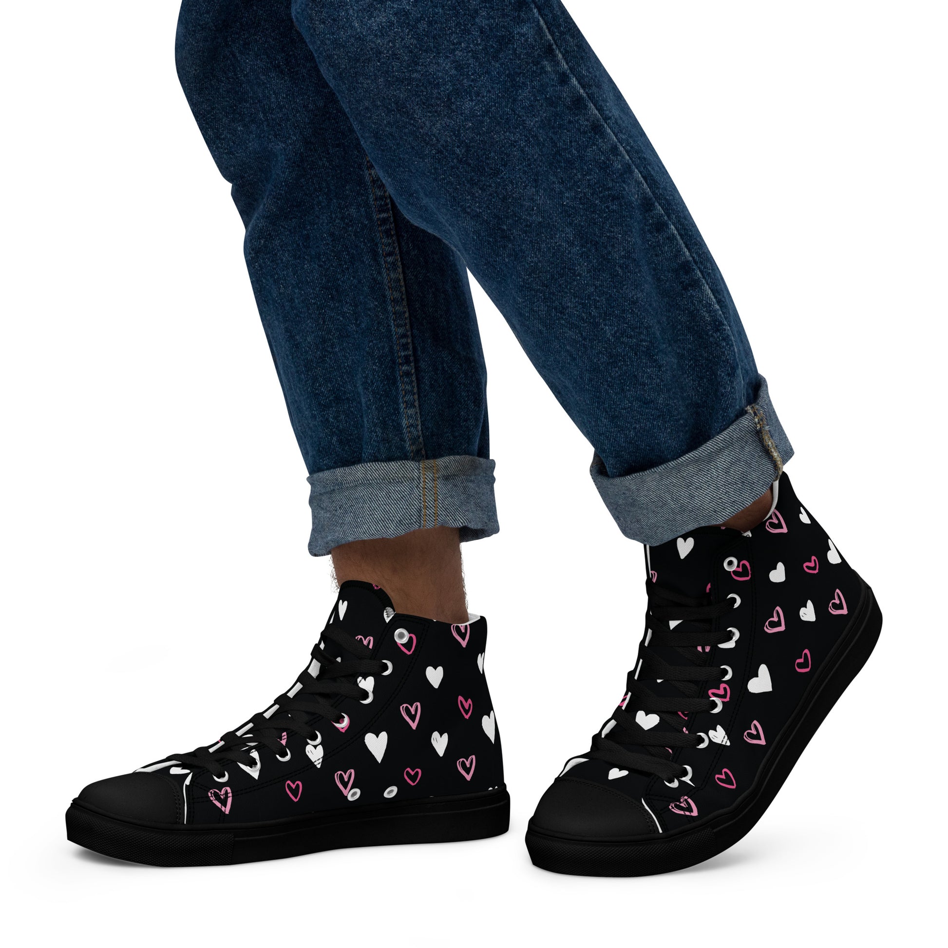 BE MY VALENTINE Men’s High Top Canvas Shoes - SOULSKY