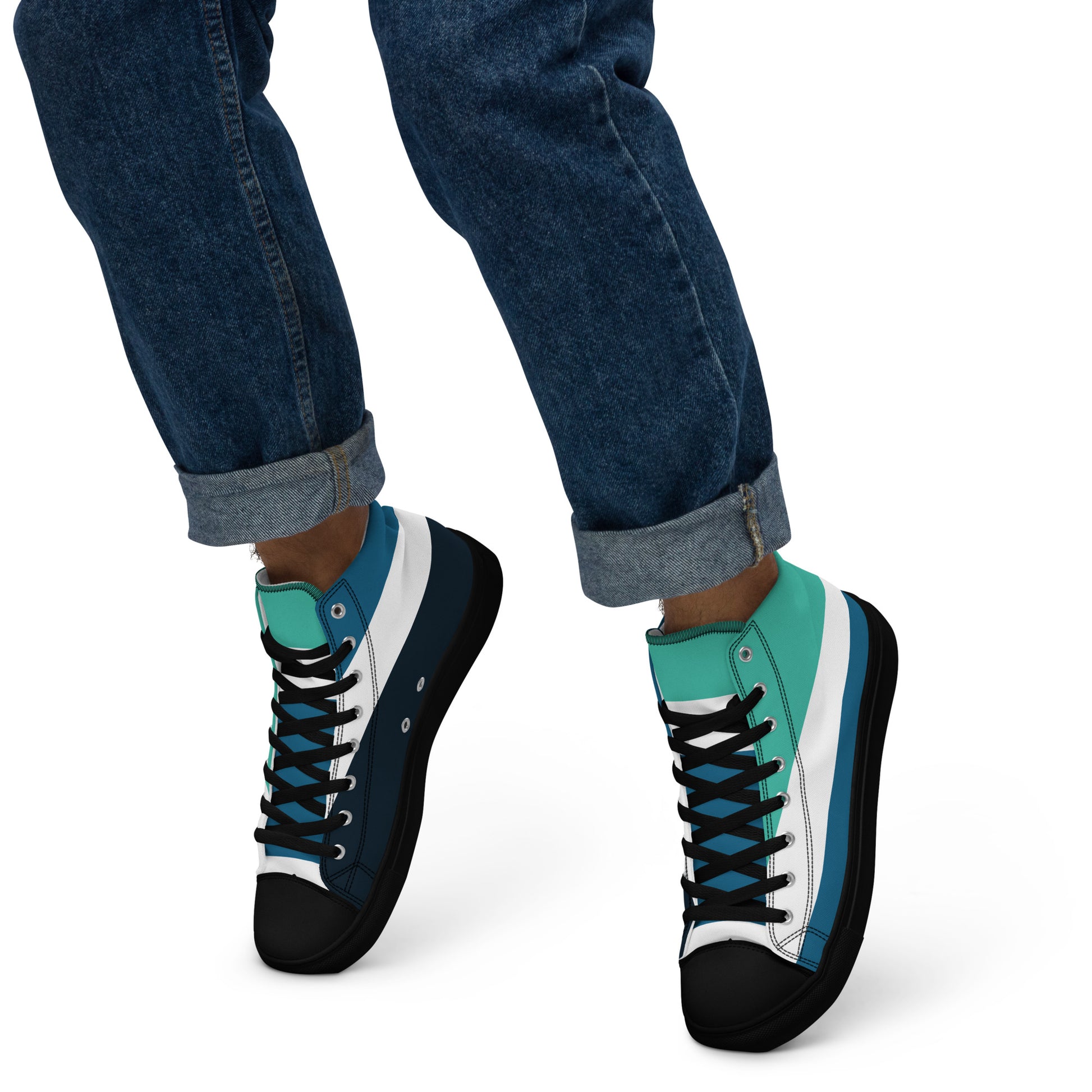 OCEAN DEPTHS Men’s High Top Canvas Shoes - SOULSKY
