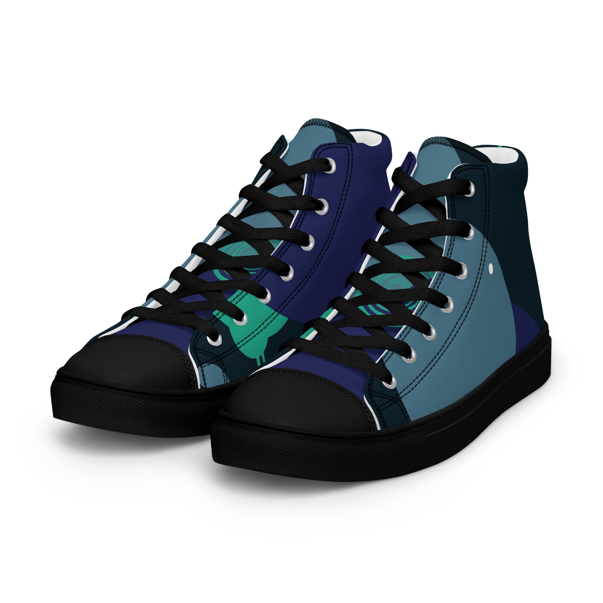 ARTIST Men’s High Top Canvas Shoes (Blue Tones) - SOULSKY