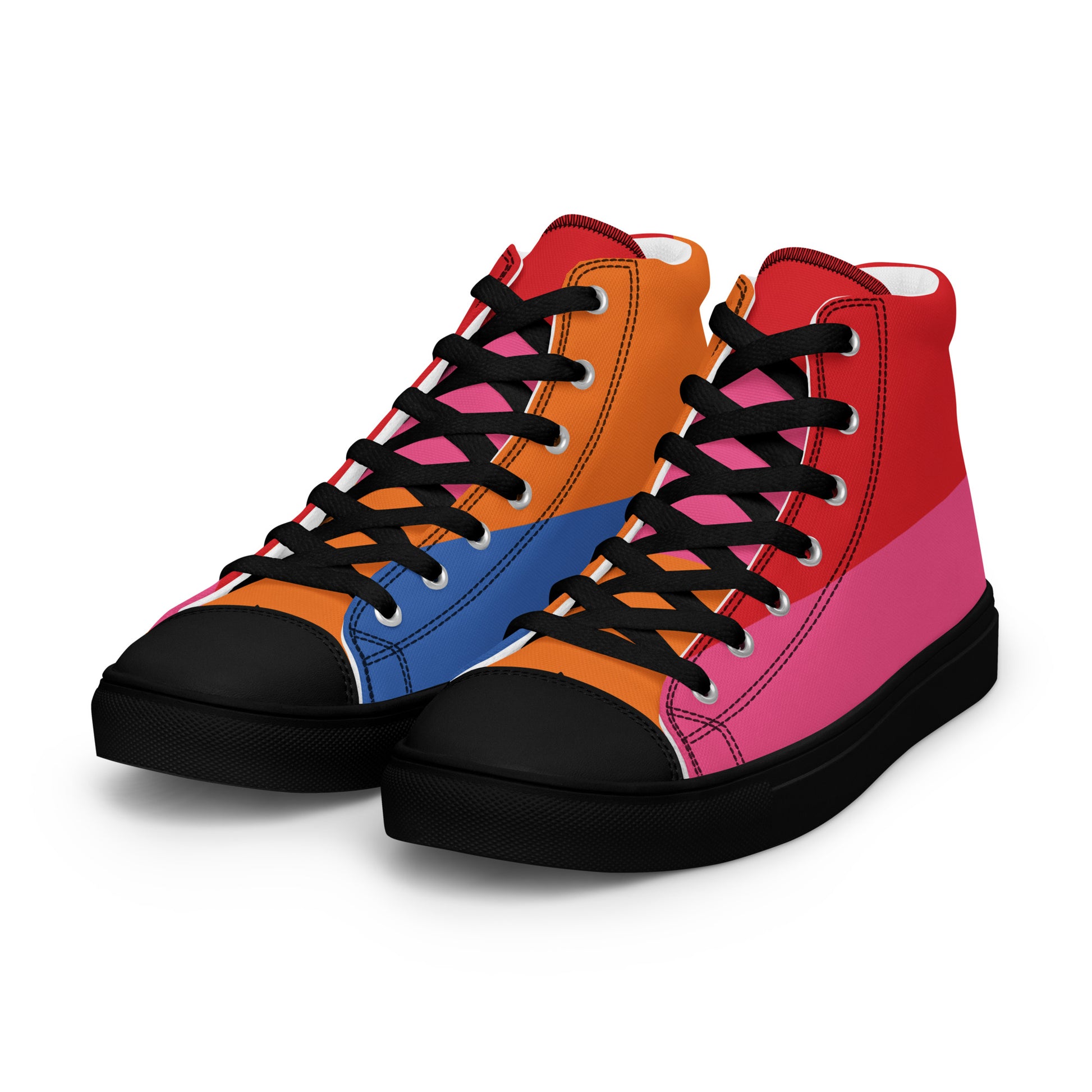 COLORFUL Men’s High Top Canvas Shoes (80's Flow) - SOULSKY