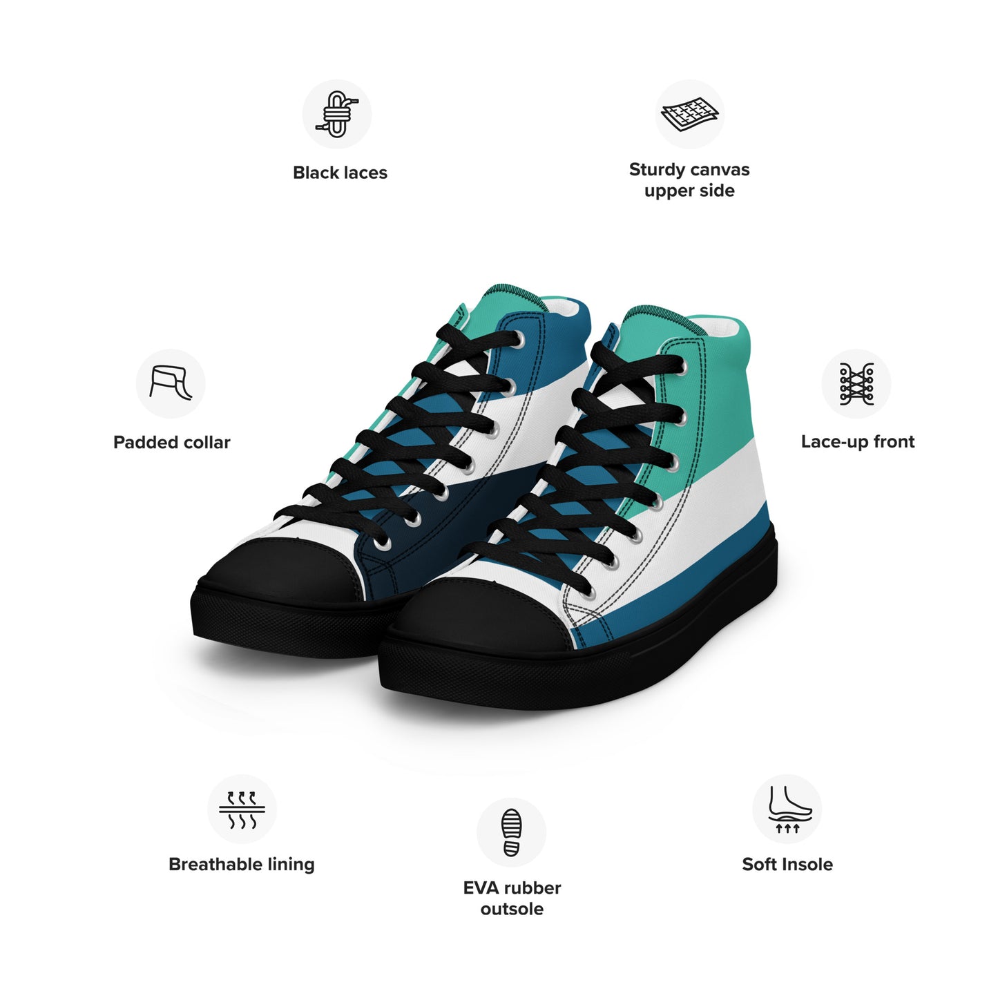 OCEAN DEPTHS Men’s High Top Canvas Shoes